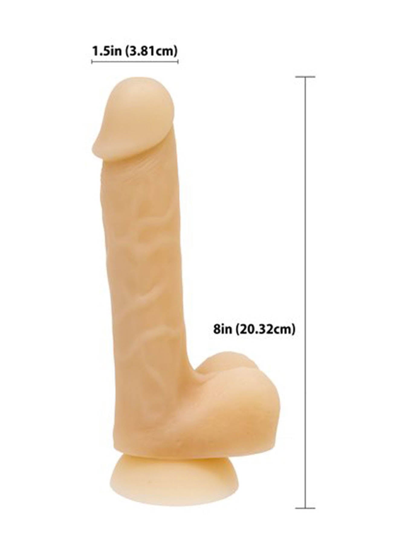 BMS Bendable David 8 Inch Suction Dildo