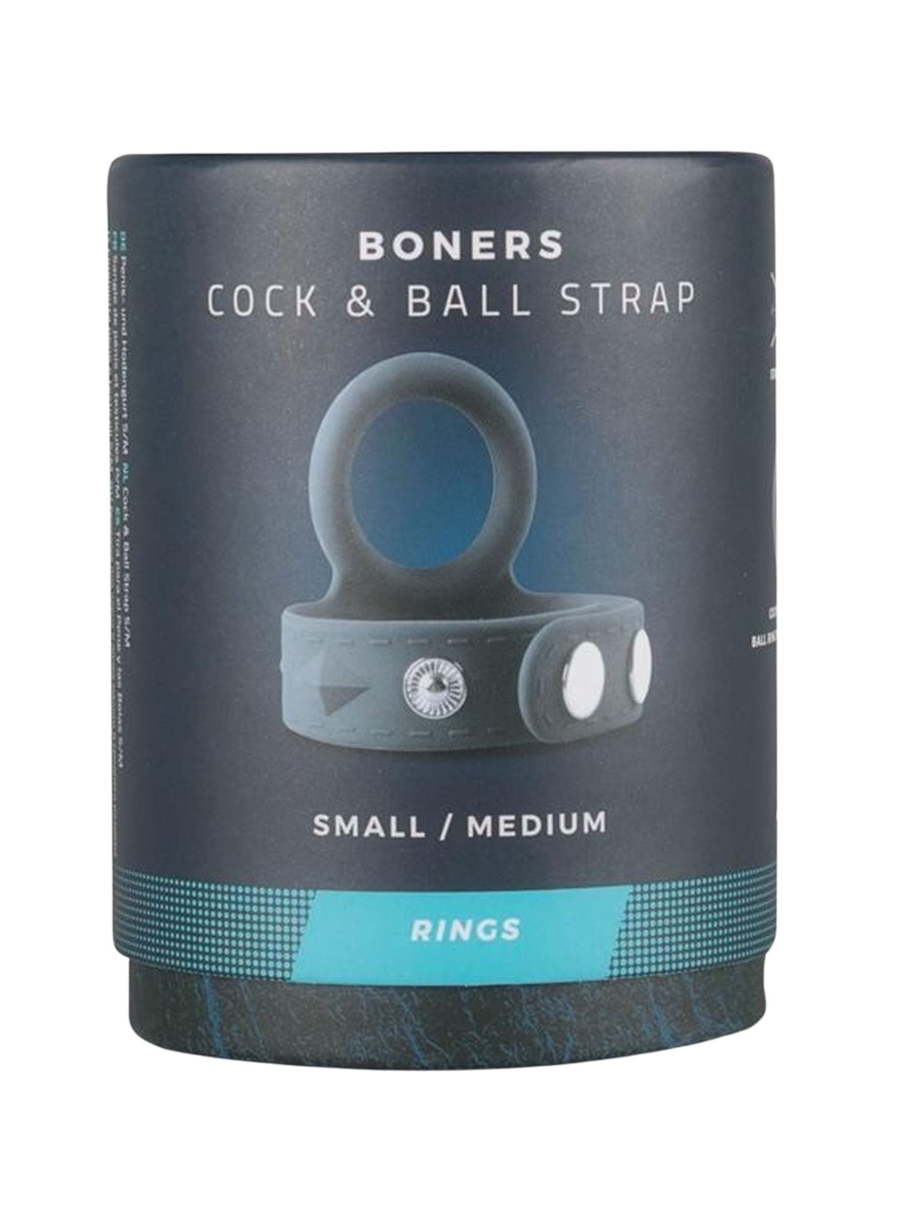 Boners - Cock-Ring & Adjustable Ball Strap - Small -Grey