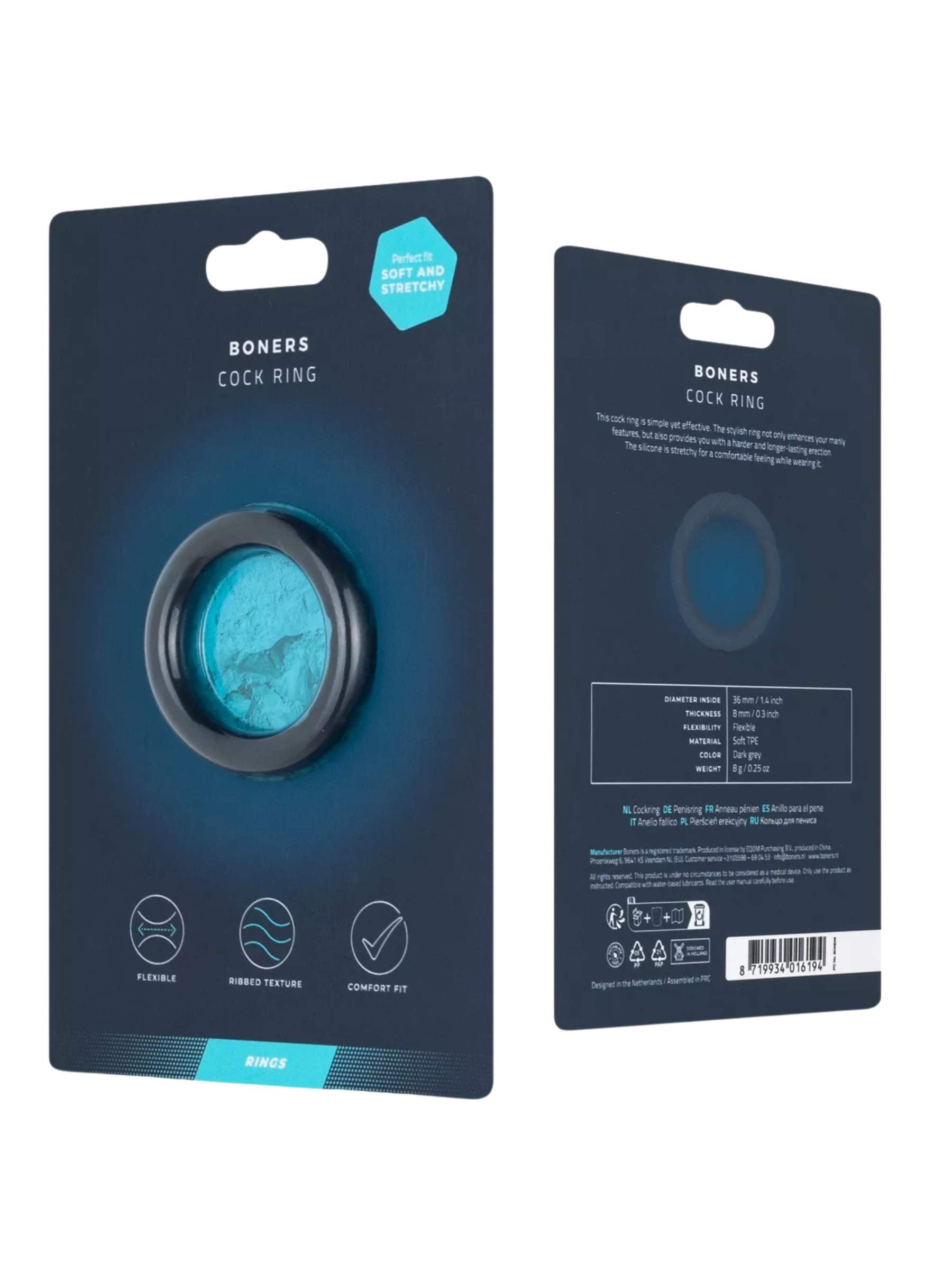 Boners Ergo Cock-Ring - Dark Blue
