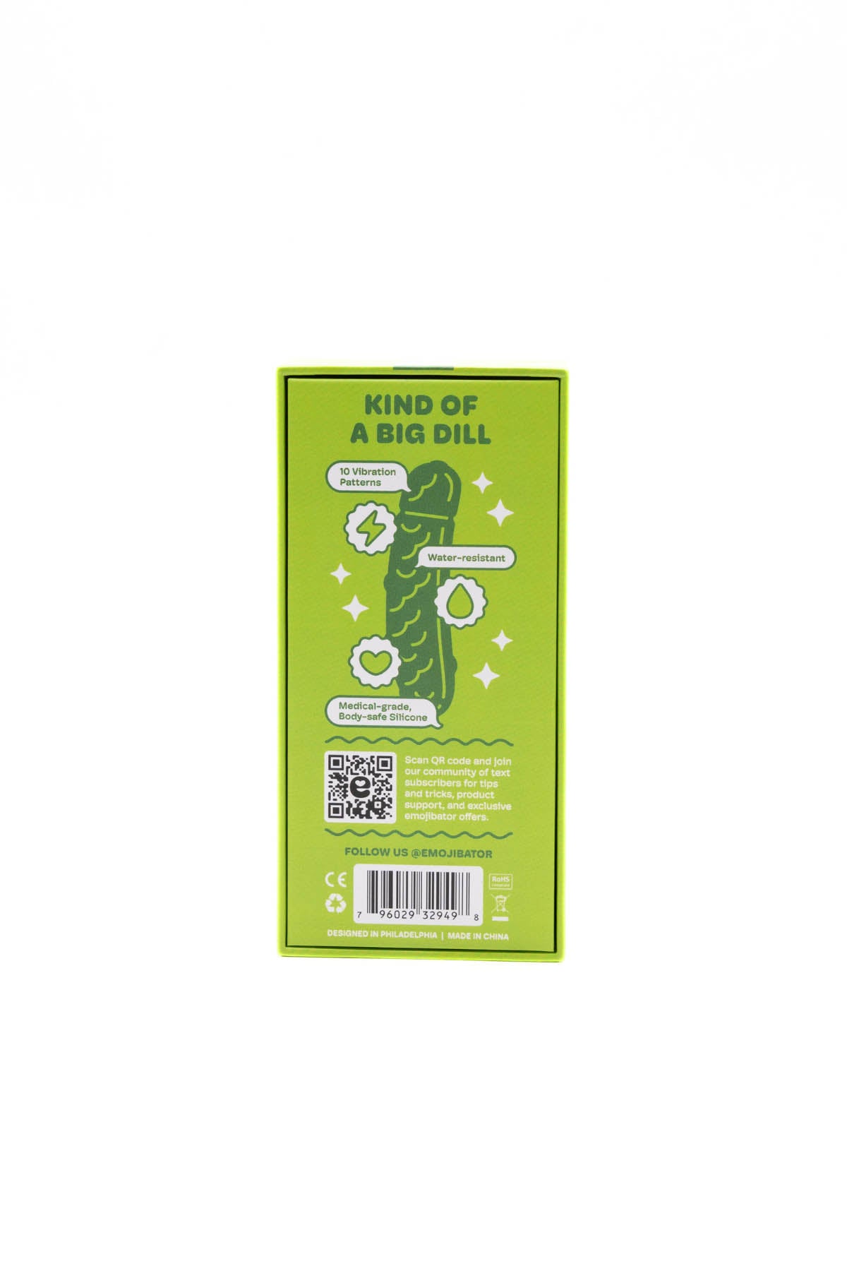 Emojibator Bullet Vibrator - Pickle