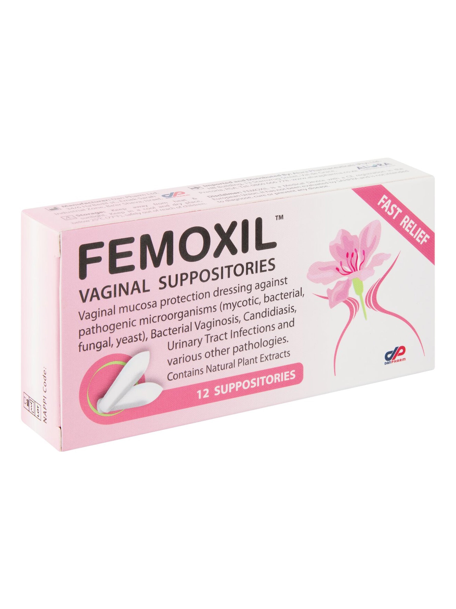 Femoxil Vaginal Suppositories X 12