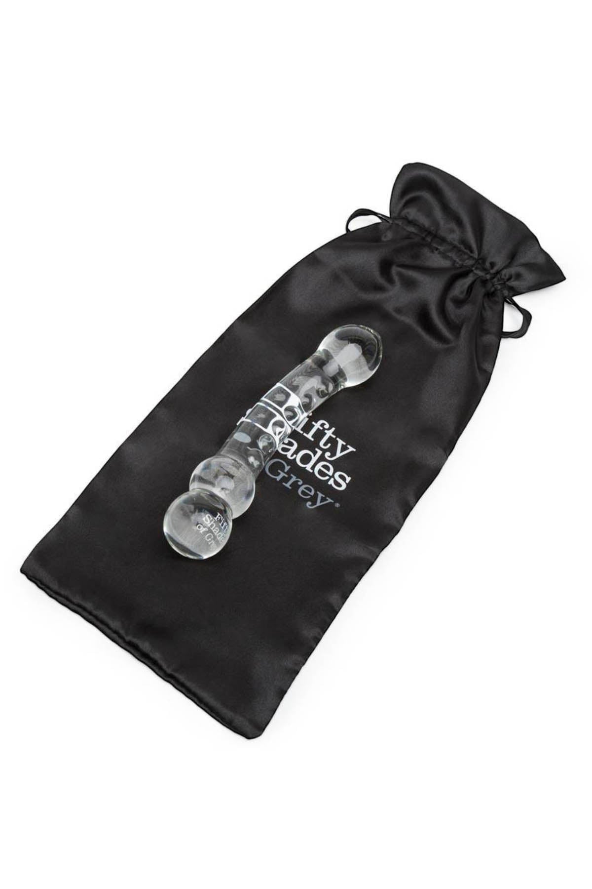 Fifty Shades Drive Me Crazy Glass Dildo