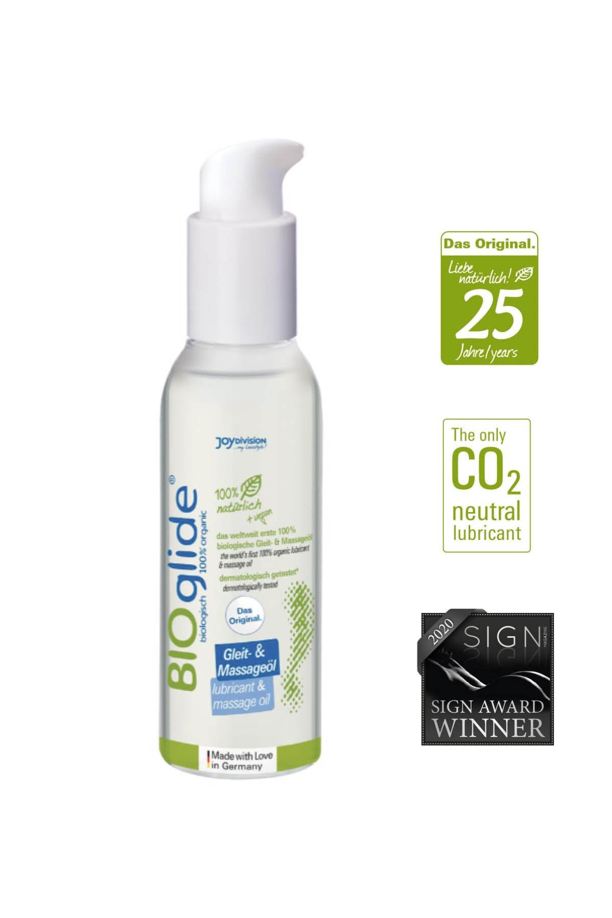 Joydivision BIOglide Lubricant + Massage Oil - 125ml