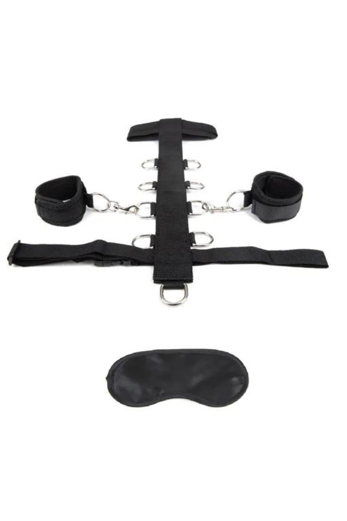 Lux Fetish Lux Adjustable Neck & Wrist Restraint Set - 3 Piece
