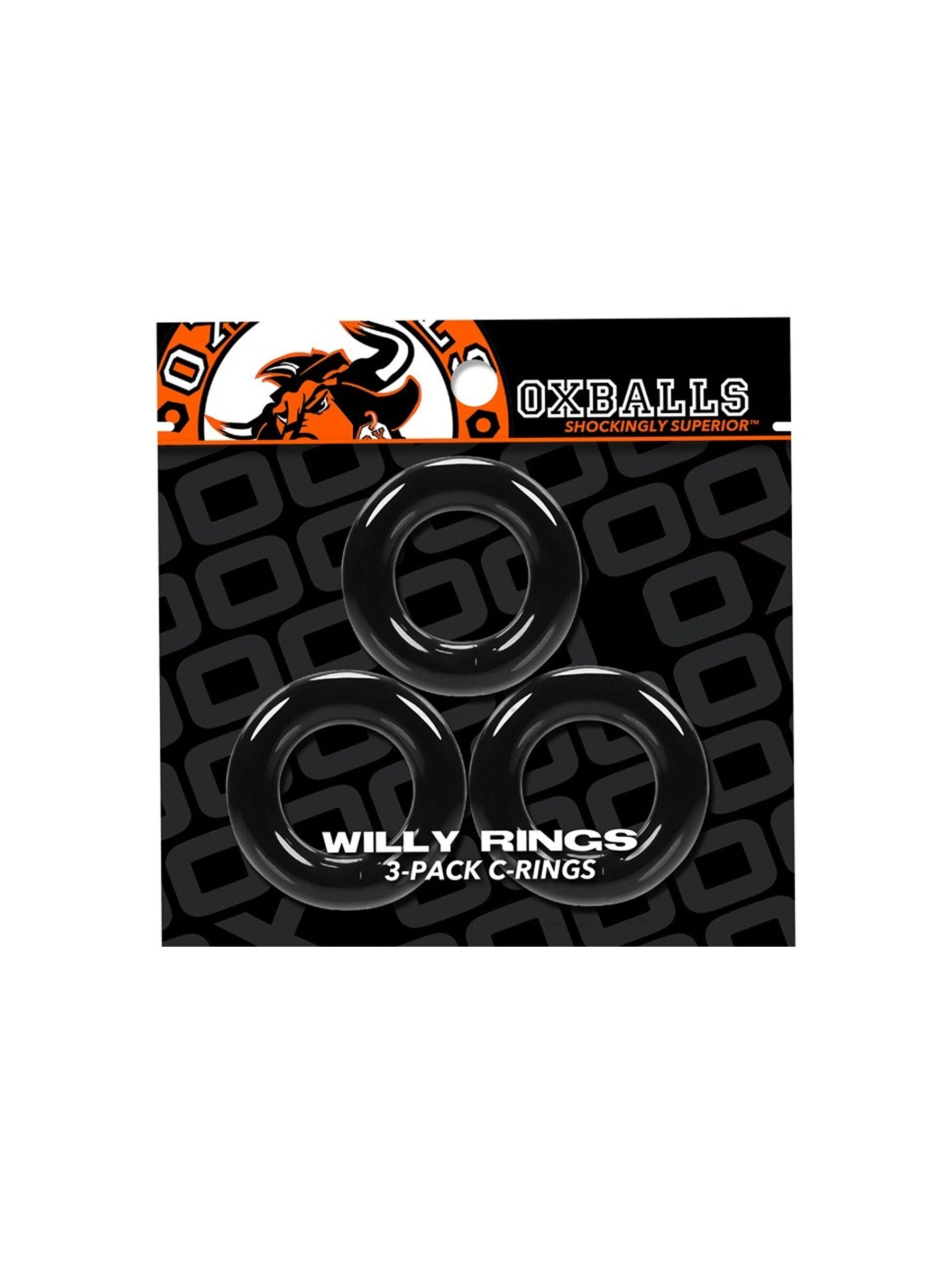 oxballs willy rings 3 pack black
