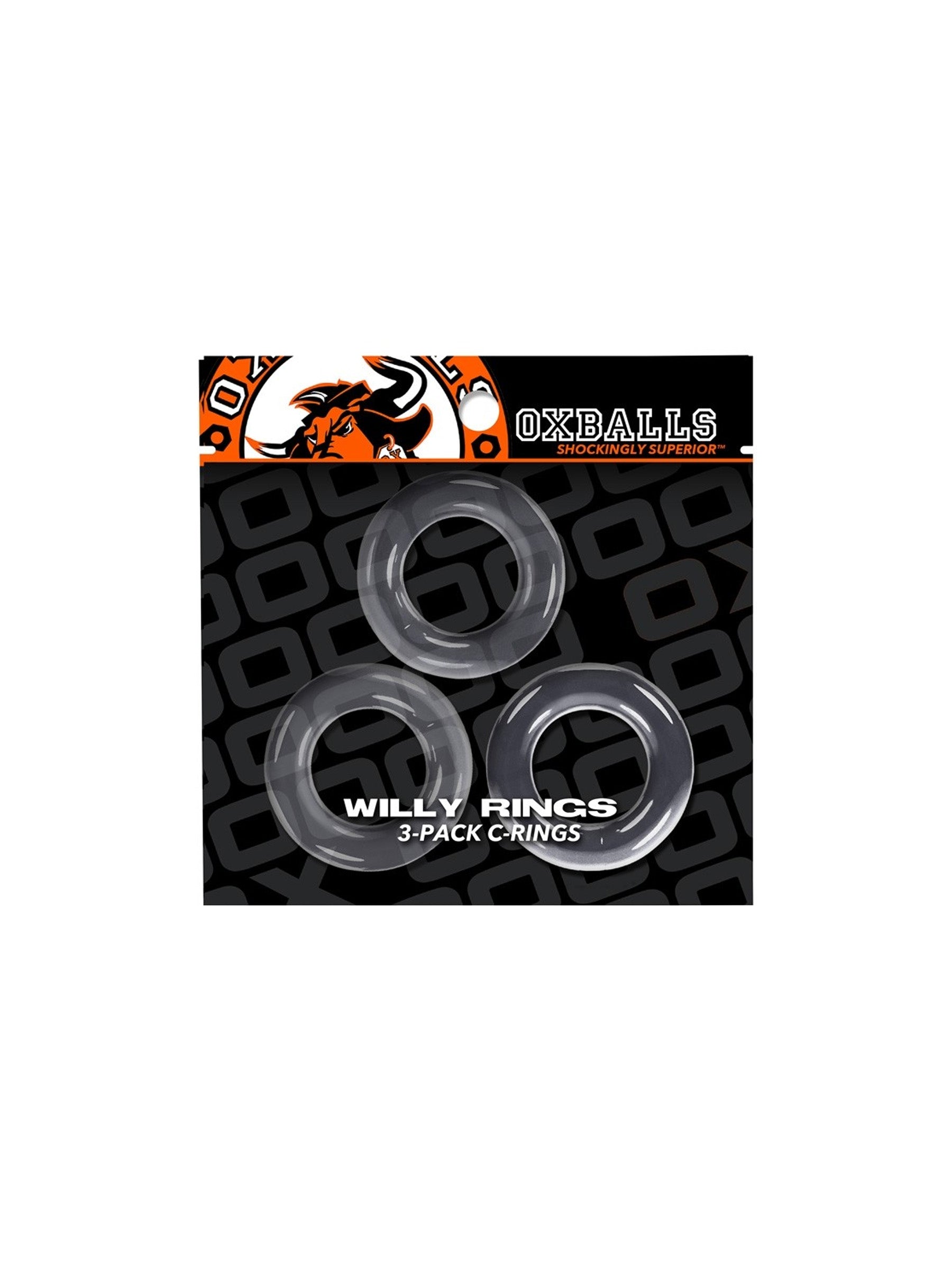 oxballs willy rings 3 pack clear