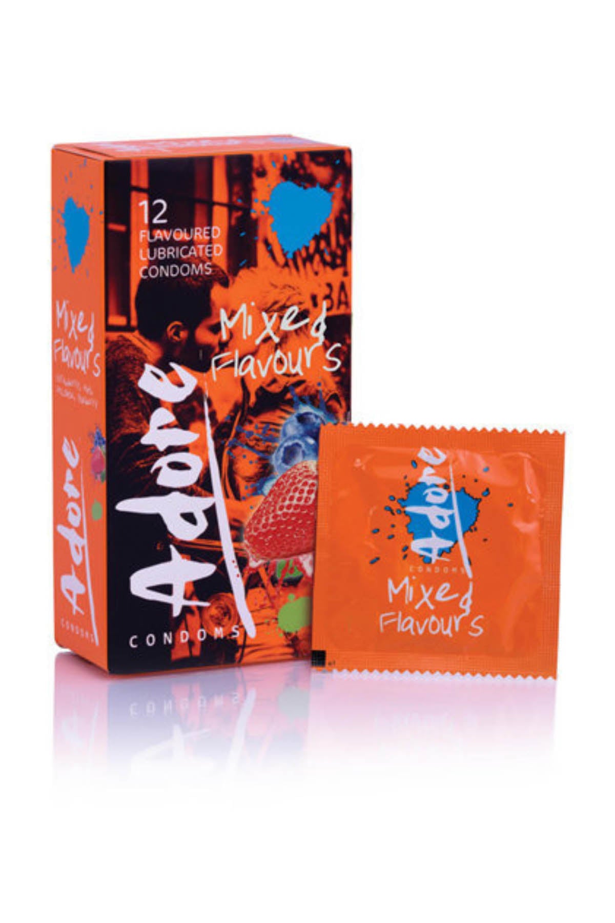 Pasante Adore Flavours Condoms - 12 Pack