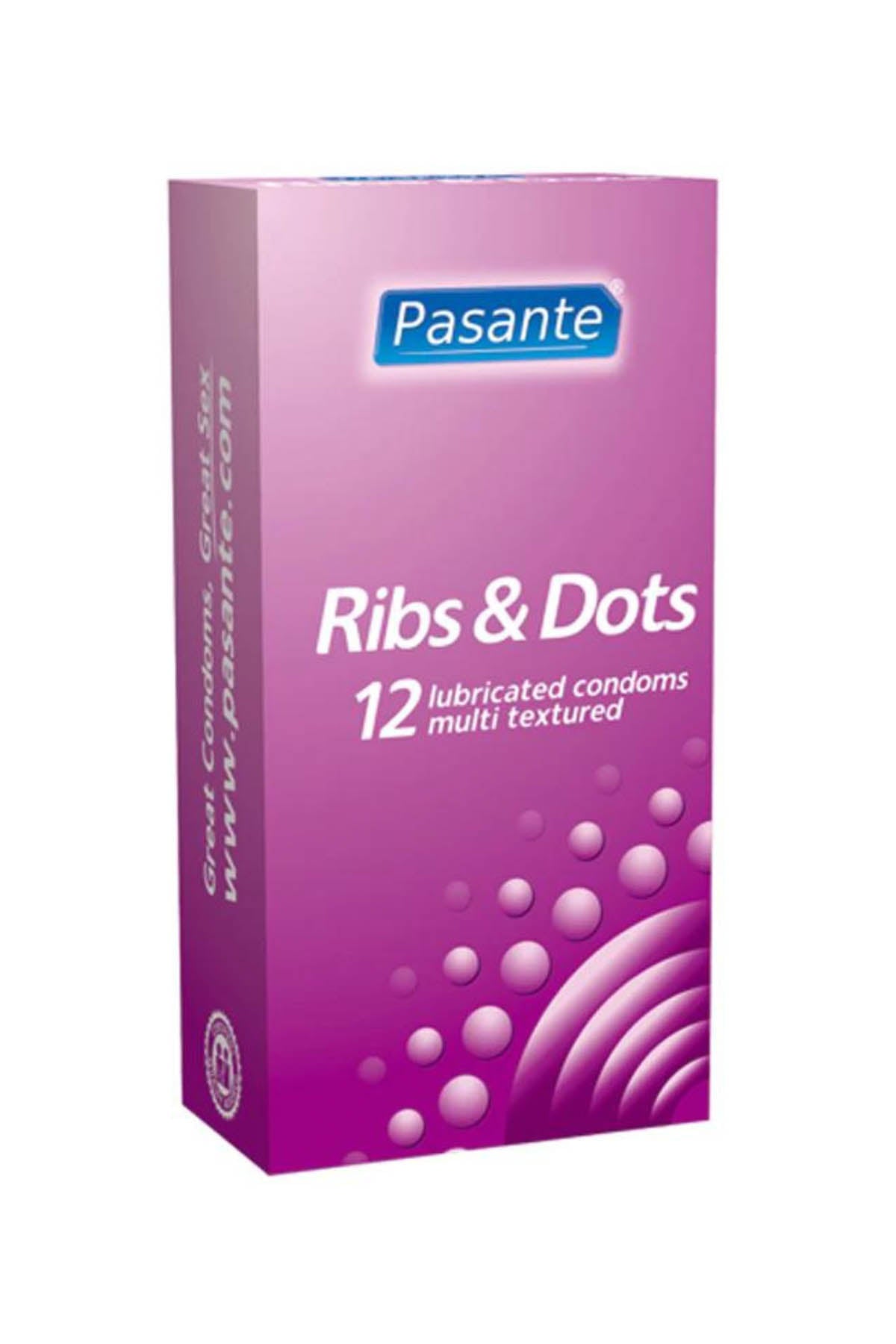 Pasante Ribs & Dots condoms - 12 Pack