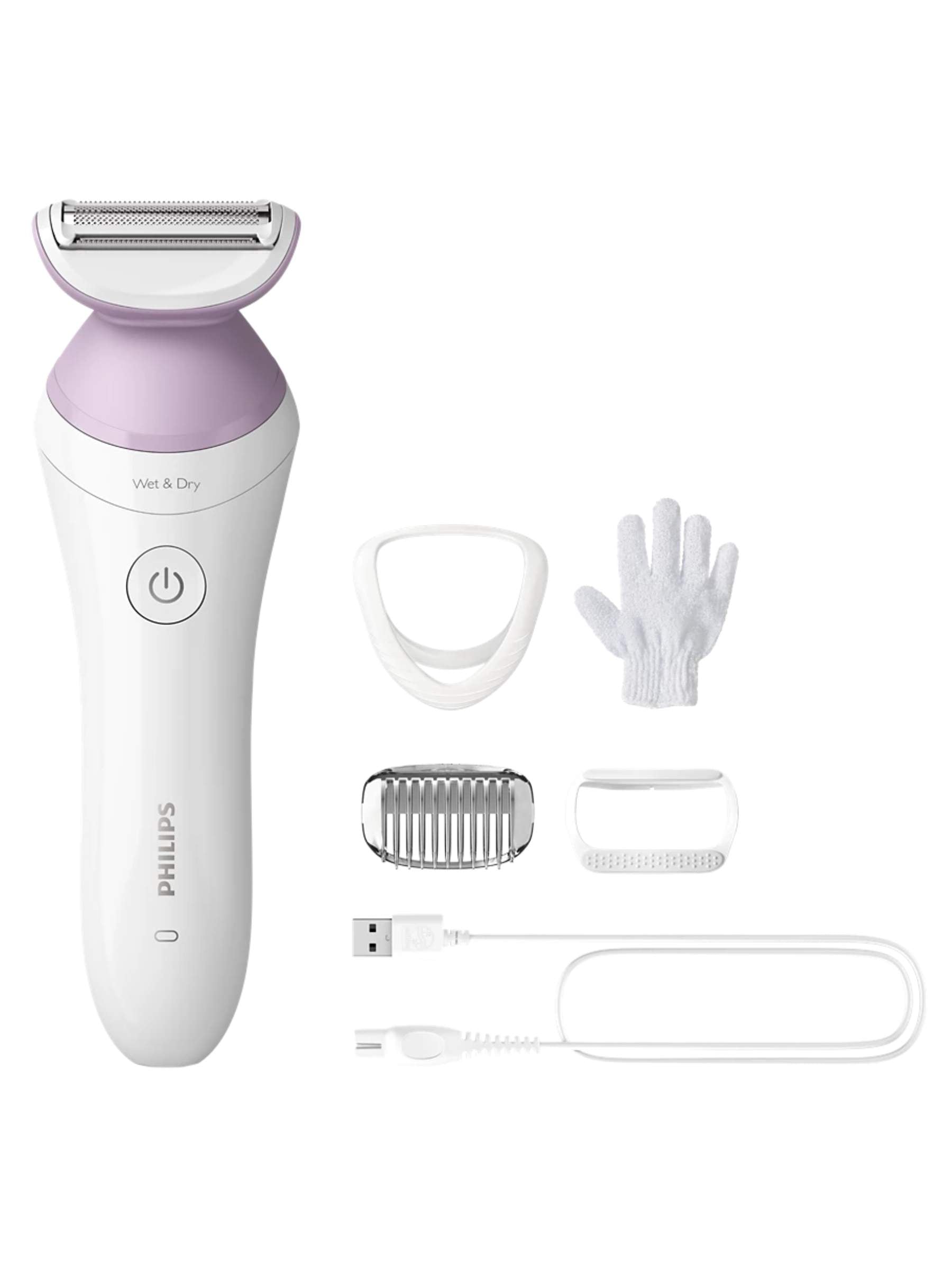Philips Lady Shaver Series 6000 - Cordless Wet & Dry Electric Shaver - BRL136/00