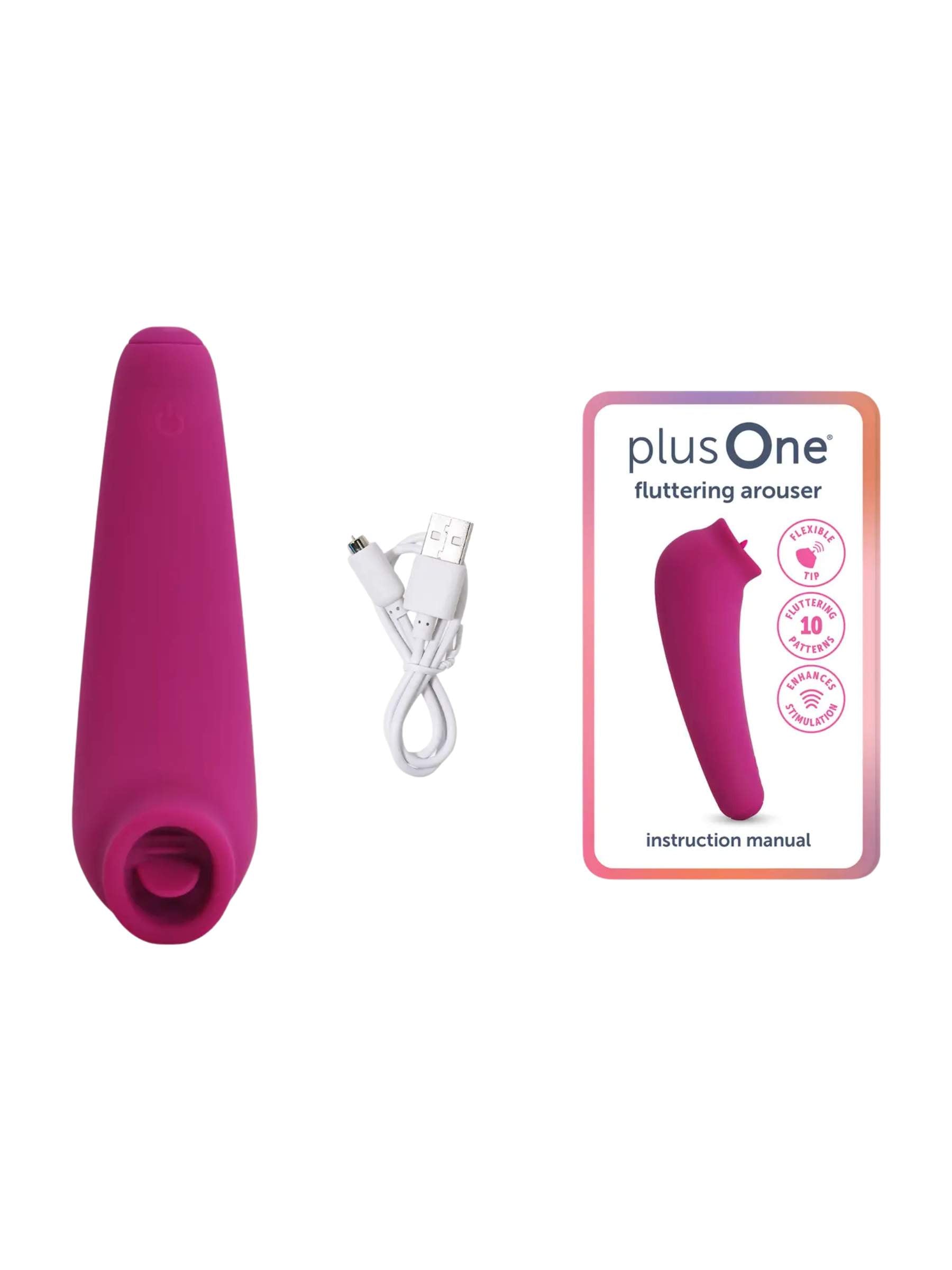 Plus One Fluttering Arouser - Clitoral Stimulator - Pink