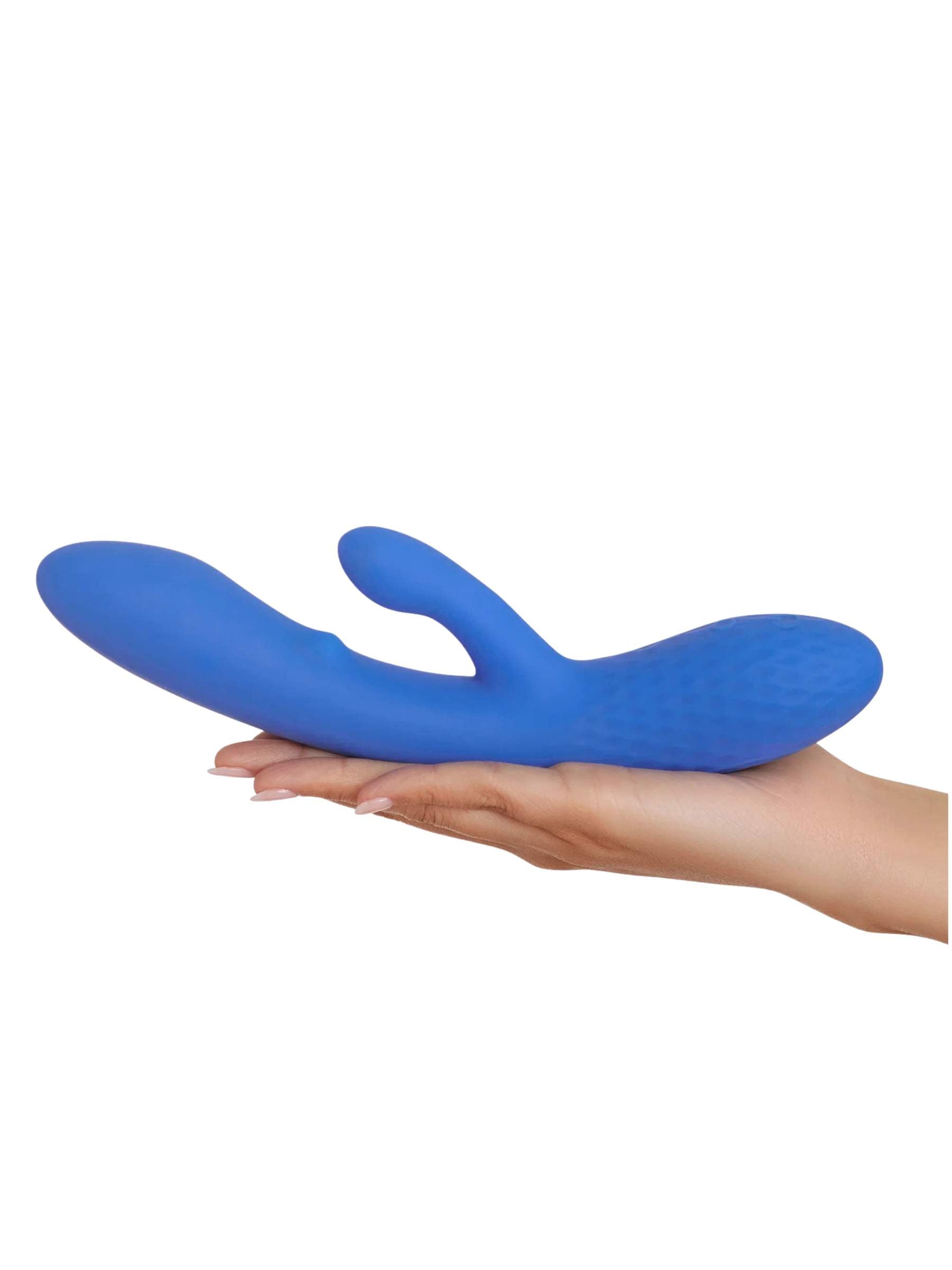 Plus One Luxe Dual Massager - Rechargeable Rabbit Vibrator - Blue