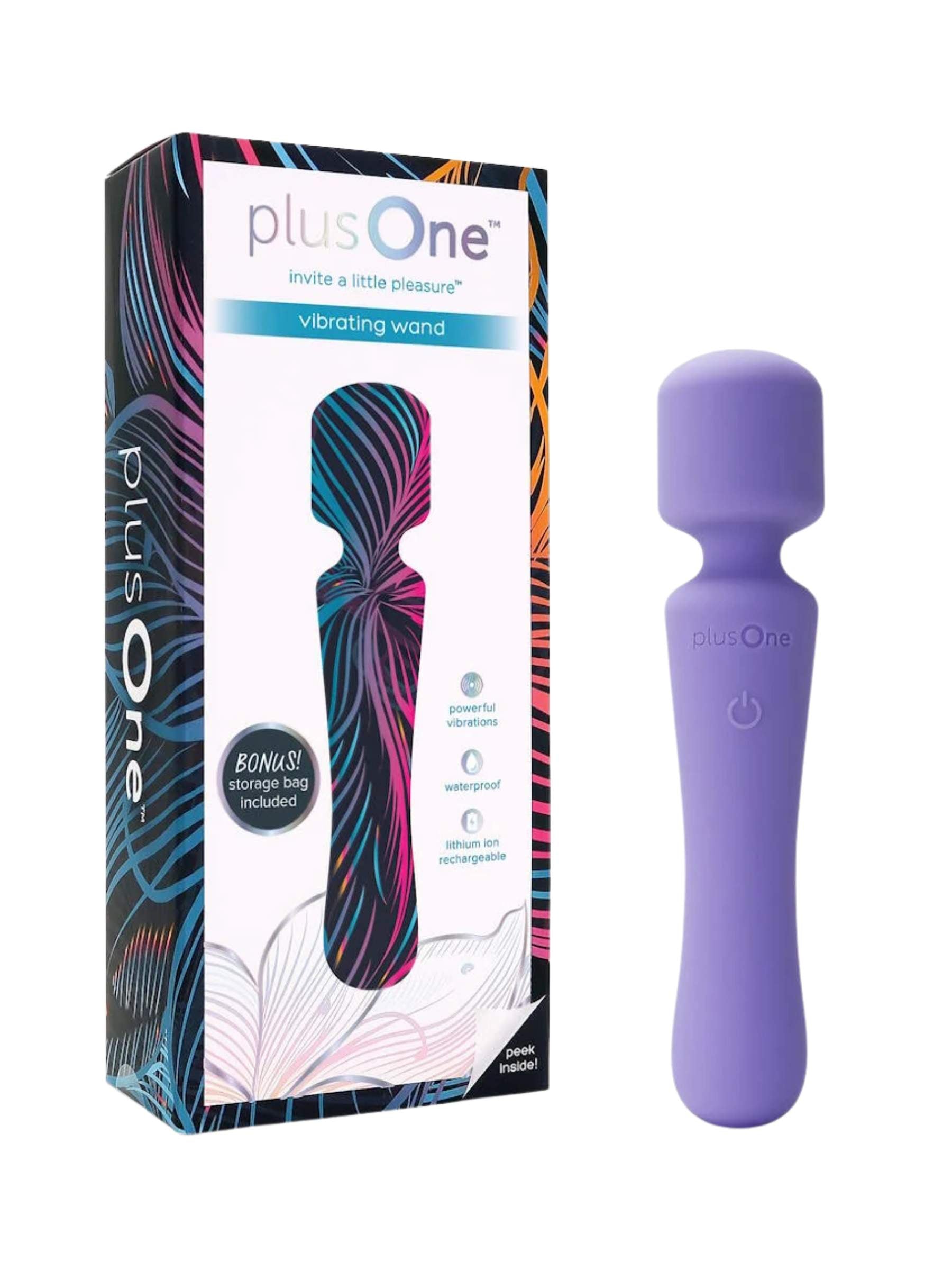 plusOne Vibrating Massage Wand - Lilac