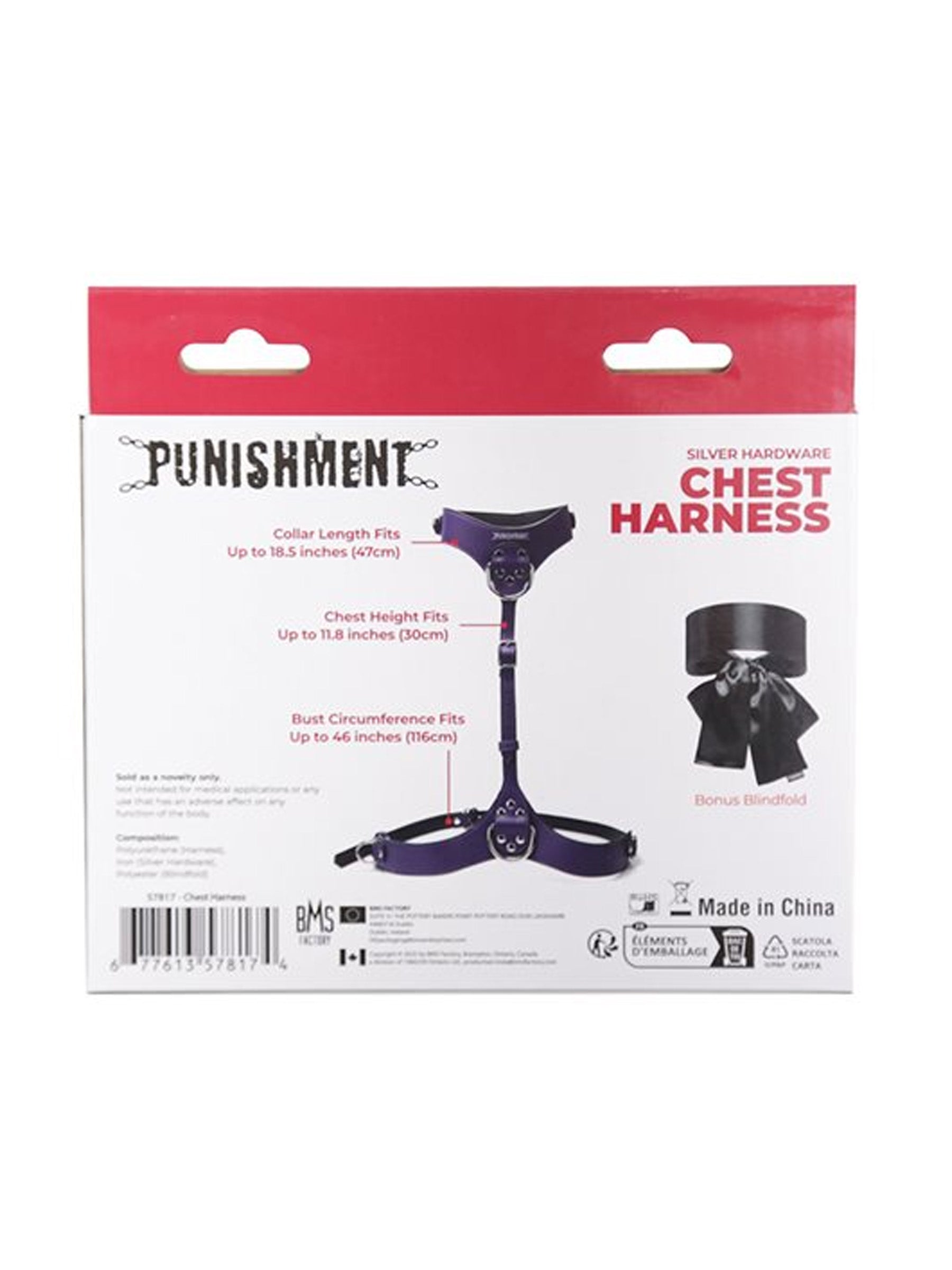Punishment Chest Harness - Purple