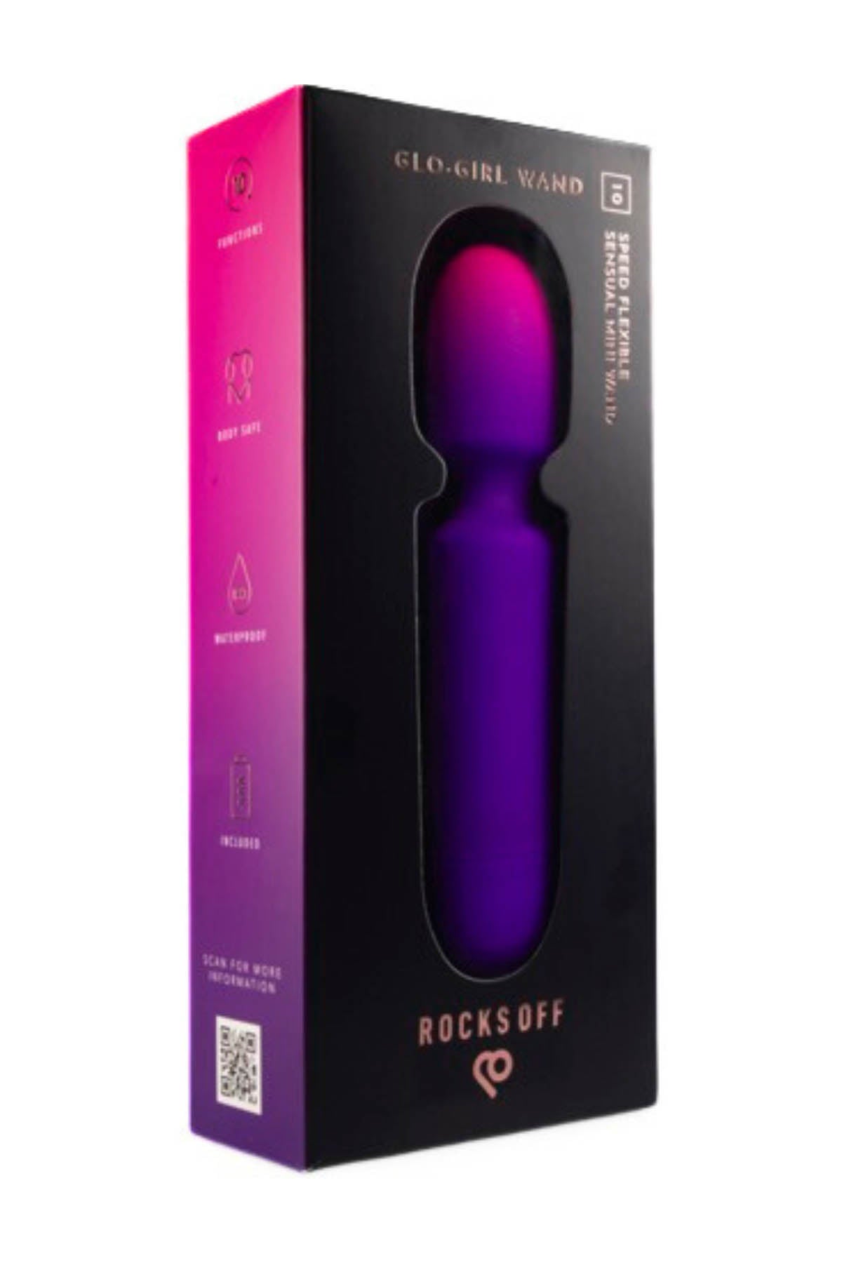 Rocks Off Glo Girl Wand - Mini Wand Vibrator