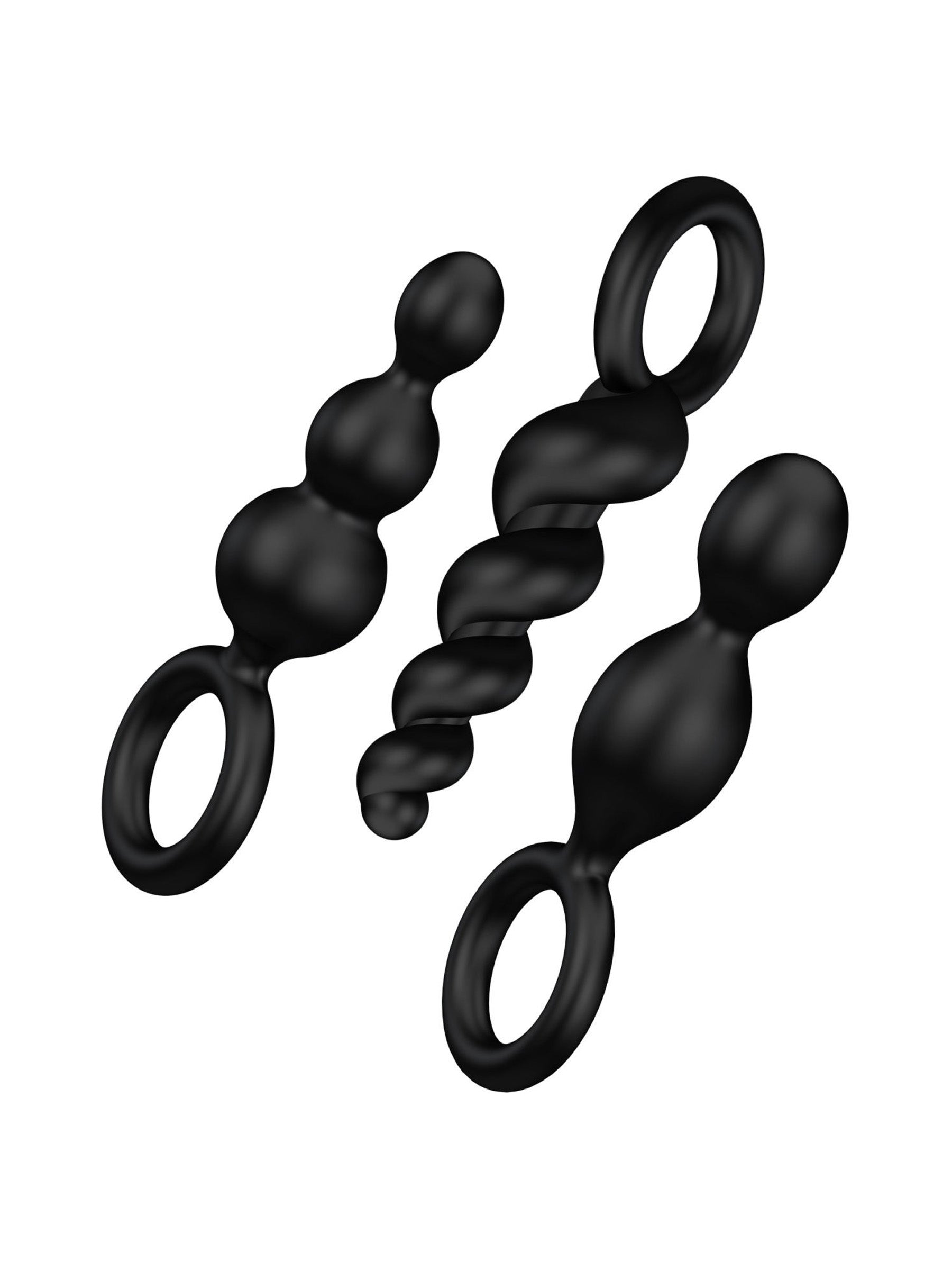 Satisfyer Booty Call - Silicone Beginner Butt Plug Set - Black