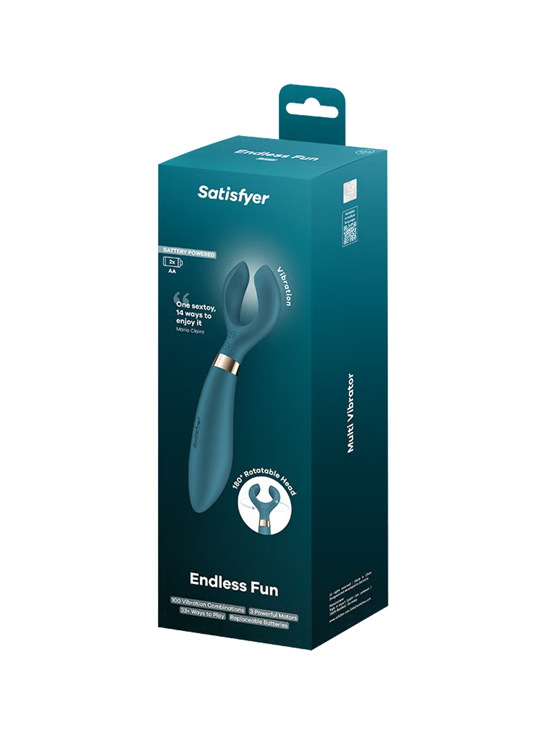 Satisfyer Endless Fun - Multi-Use Couples Vibrator - Teal