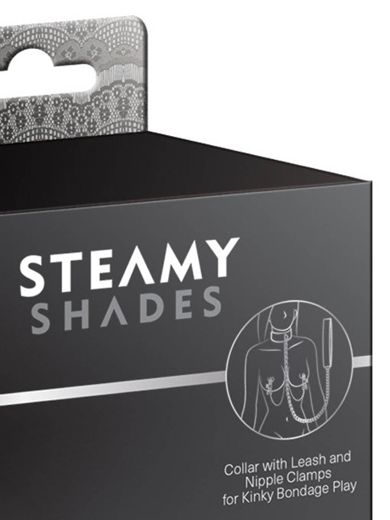 Steamy Shades Collar With Leash And Nipple Clamps