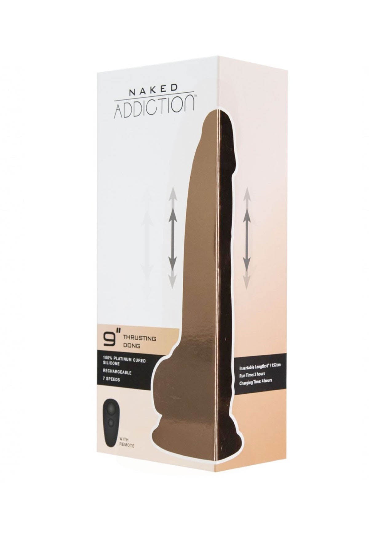 Swan 9 Inch Thrusting & Vibrating Dildo With Remote