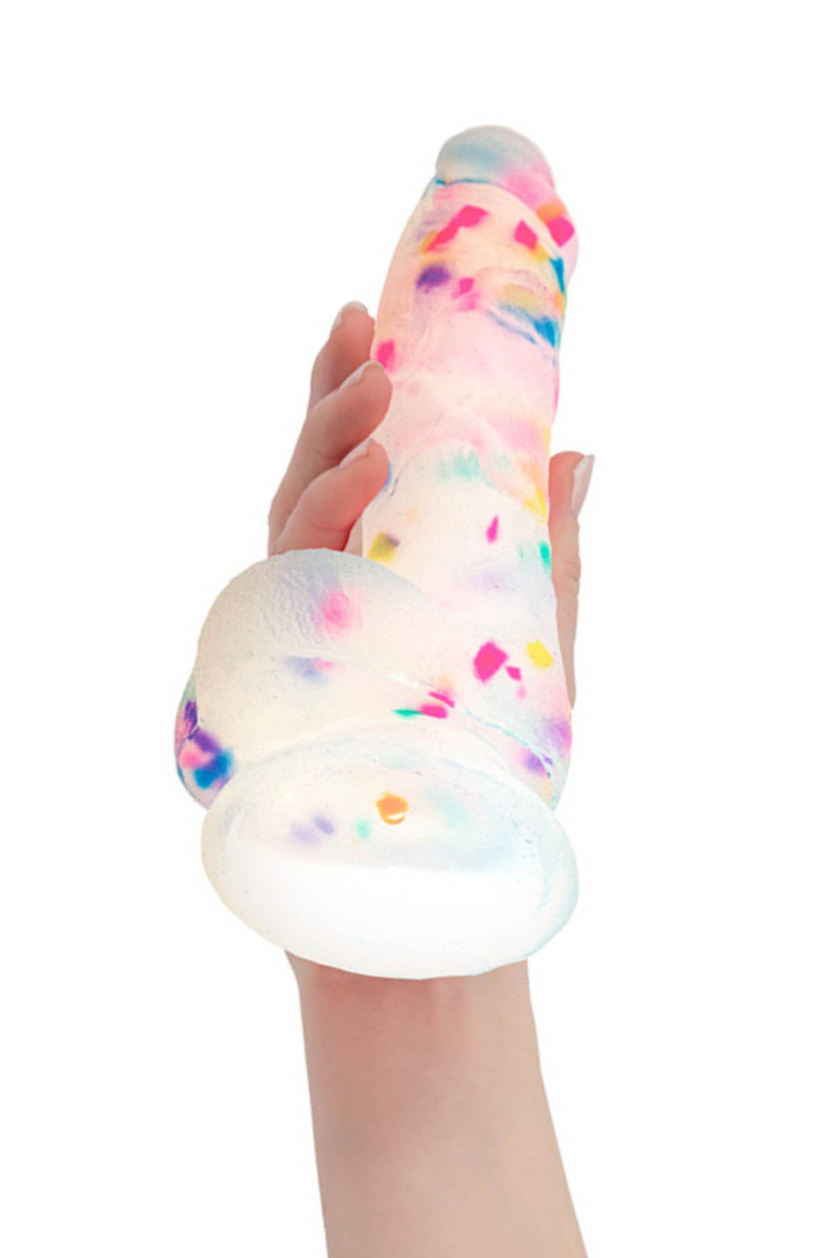 Swan Party Marty - Confetti Suction Cup Dildo