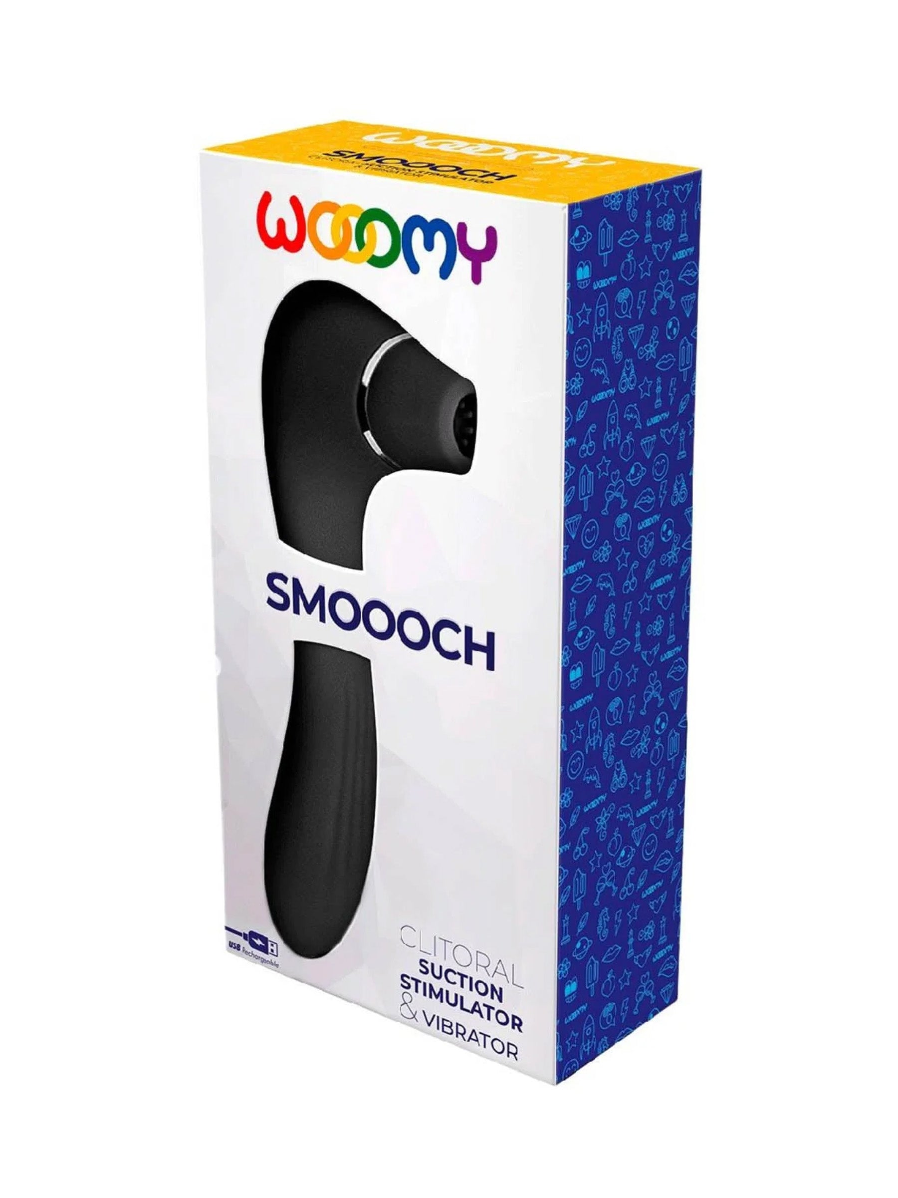 Wooomy Smoooch Clitoral Vibrator - Black