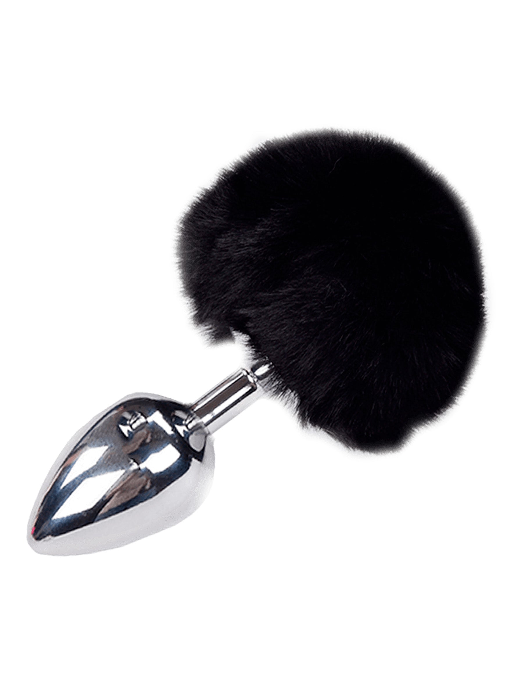 Adrien Lastic Alive Metal Anal Fluffy Plug - Large - Black