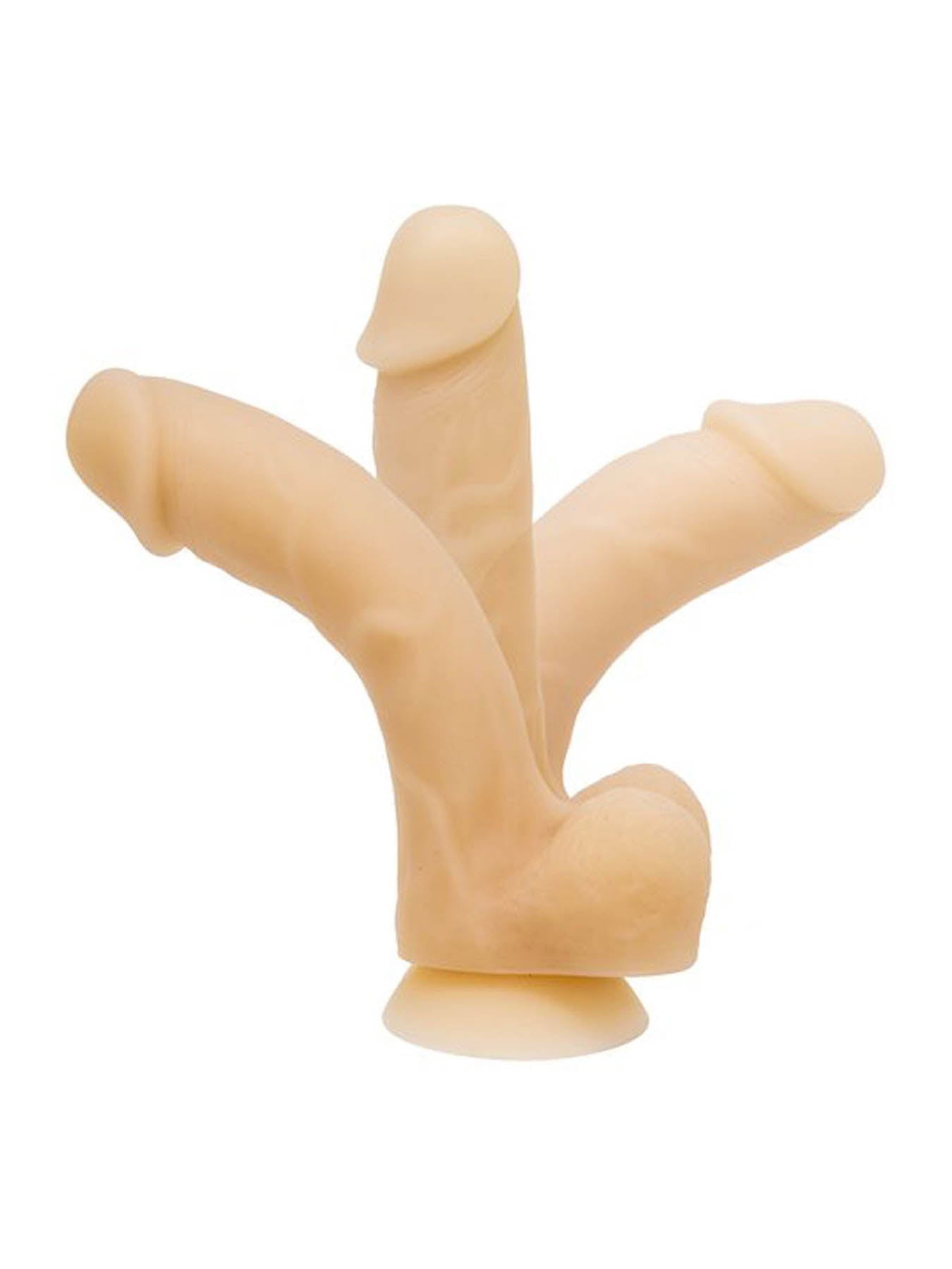 BMS Bendable David 8 Inch Suction Dildo