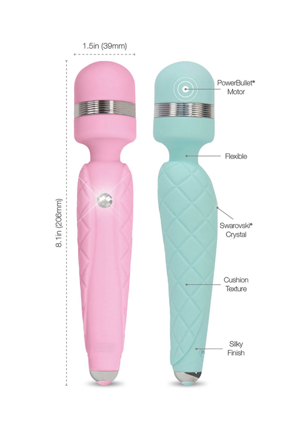 BMS Pillow Talk Massage Wand - Cheeky