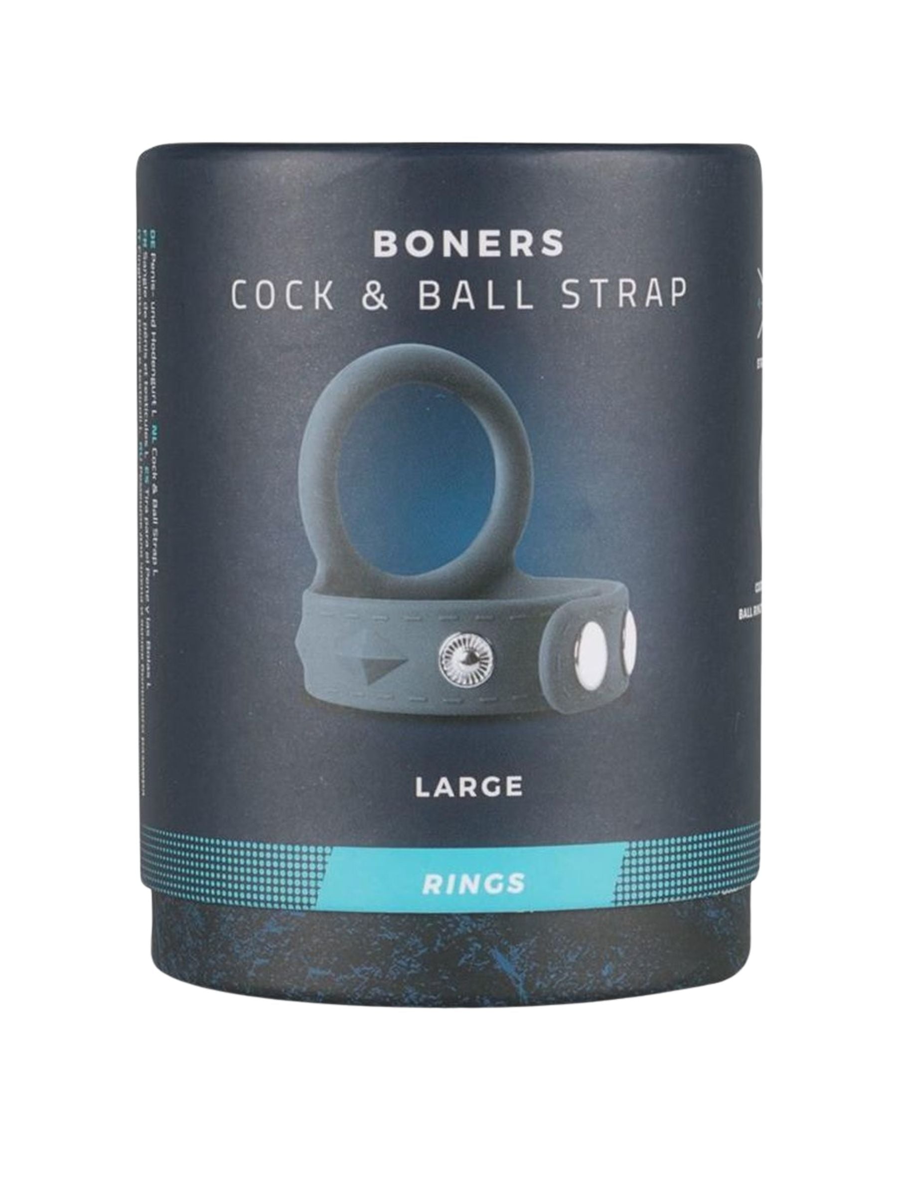 Boners - Cock-Ring & Adjustable Ball Strap - Large - Grey