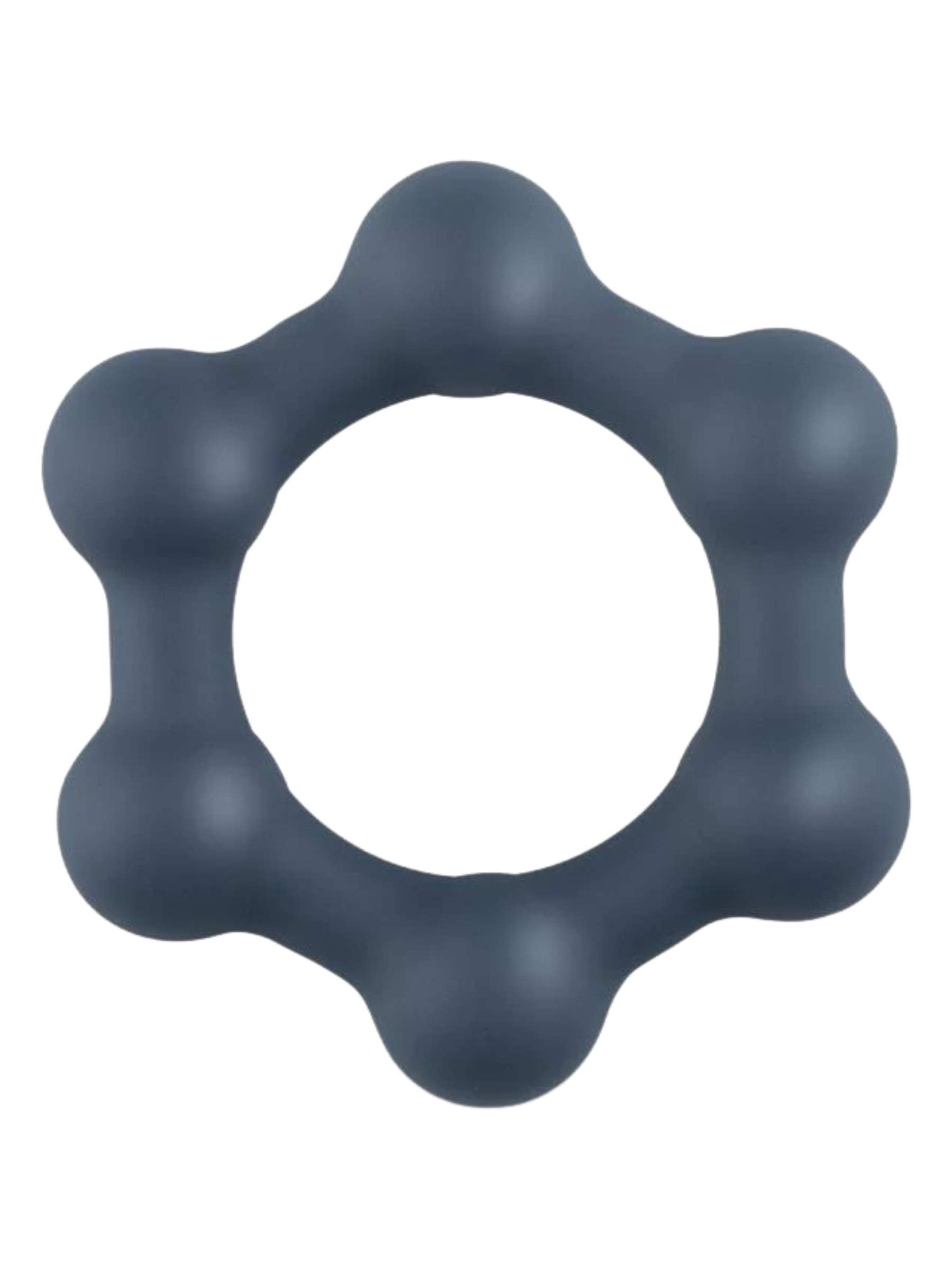 Boners Hexagon Cock-Ring With Steel Balls