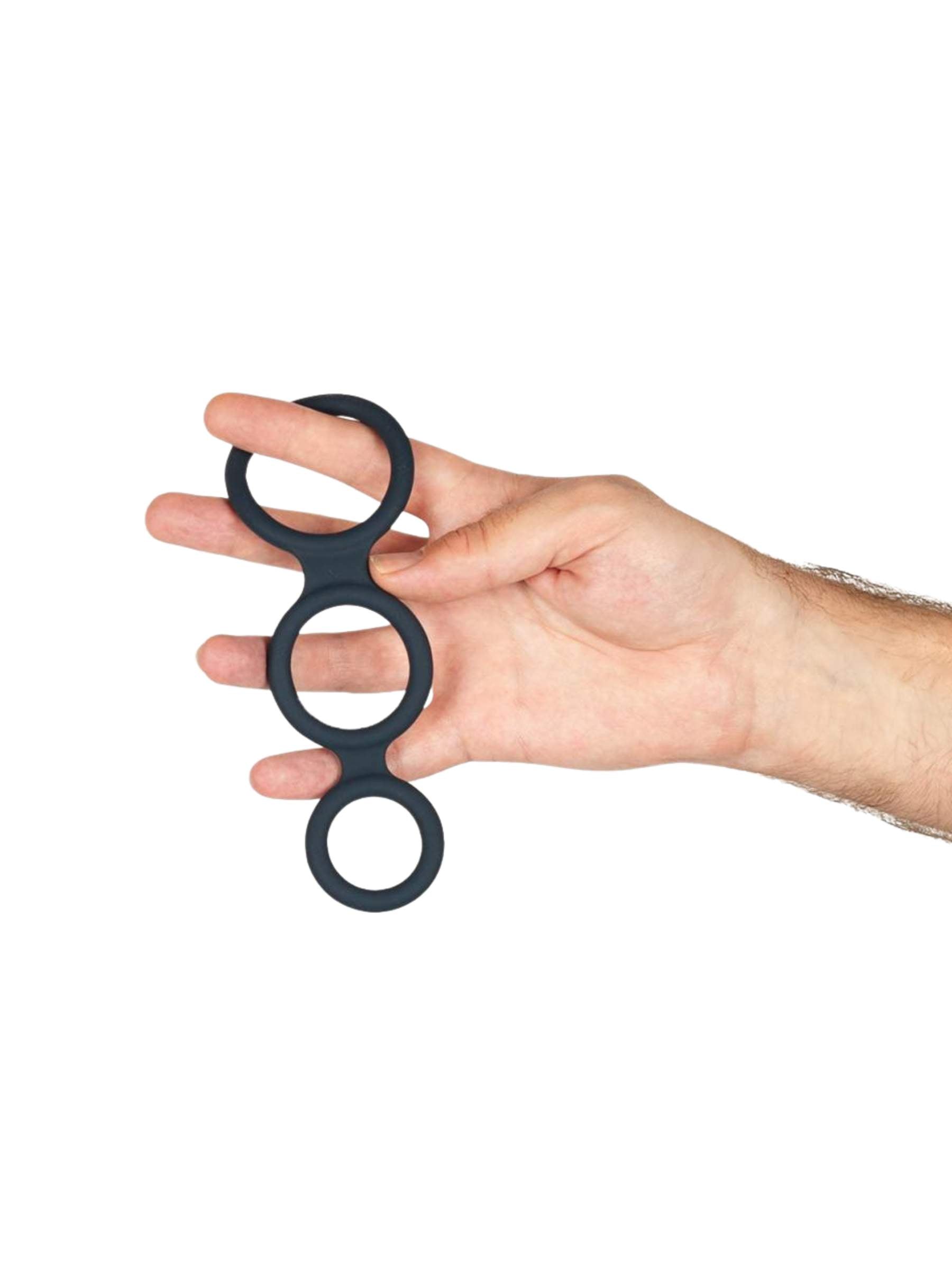 Boners Triple Cock Ring - Blue Grey