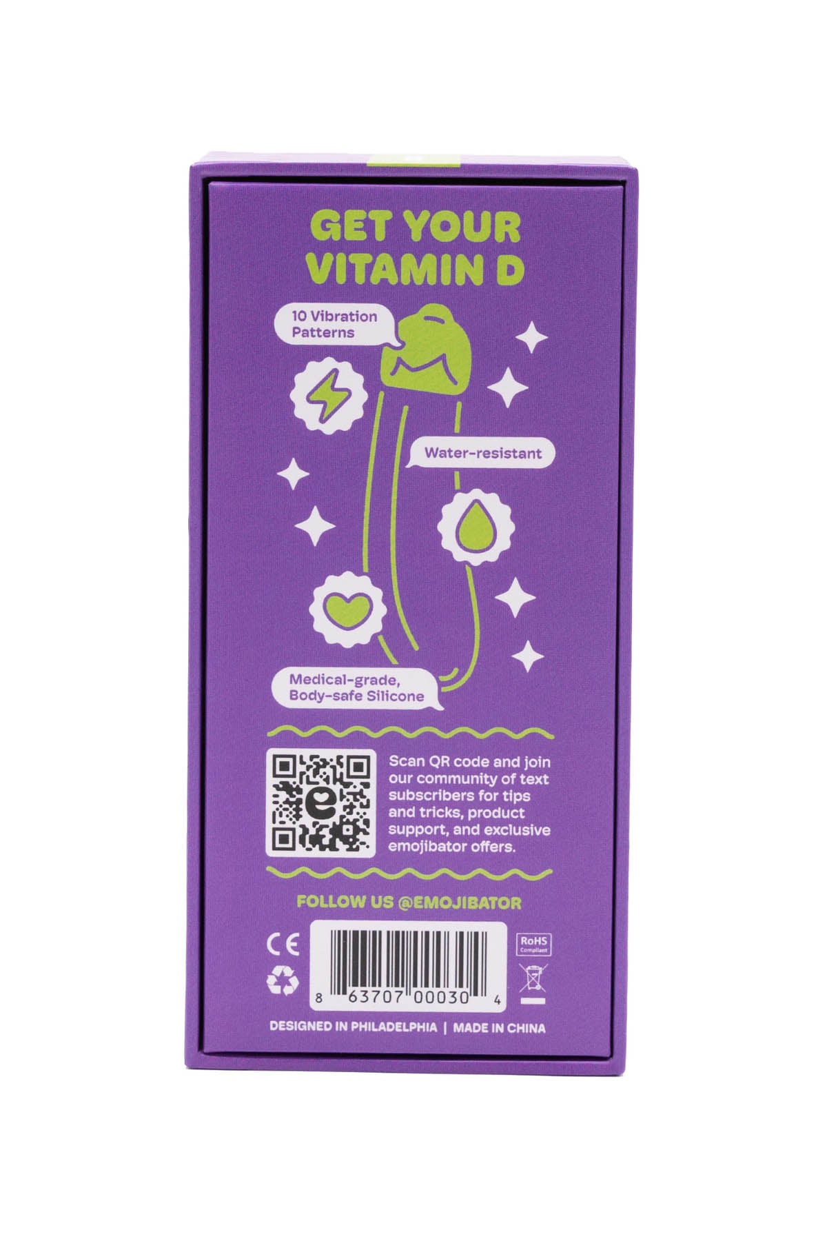 Emojibator Bullet Vibrator - Eggplant