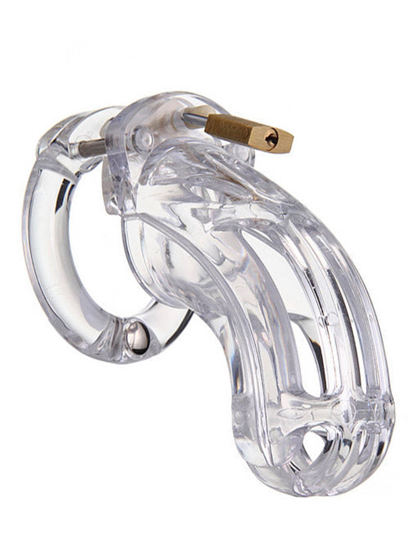 Erotic Love Toys The Curve Male Chastity Cage - Clear