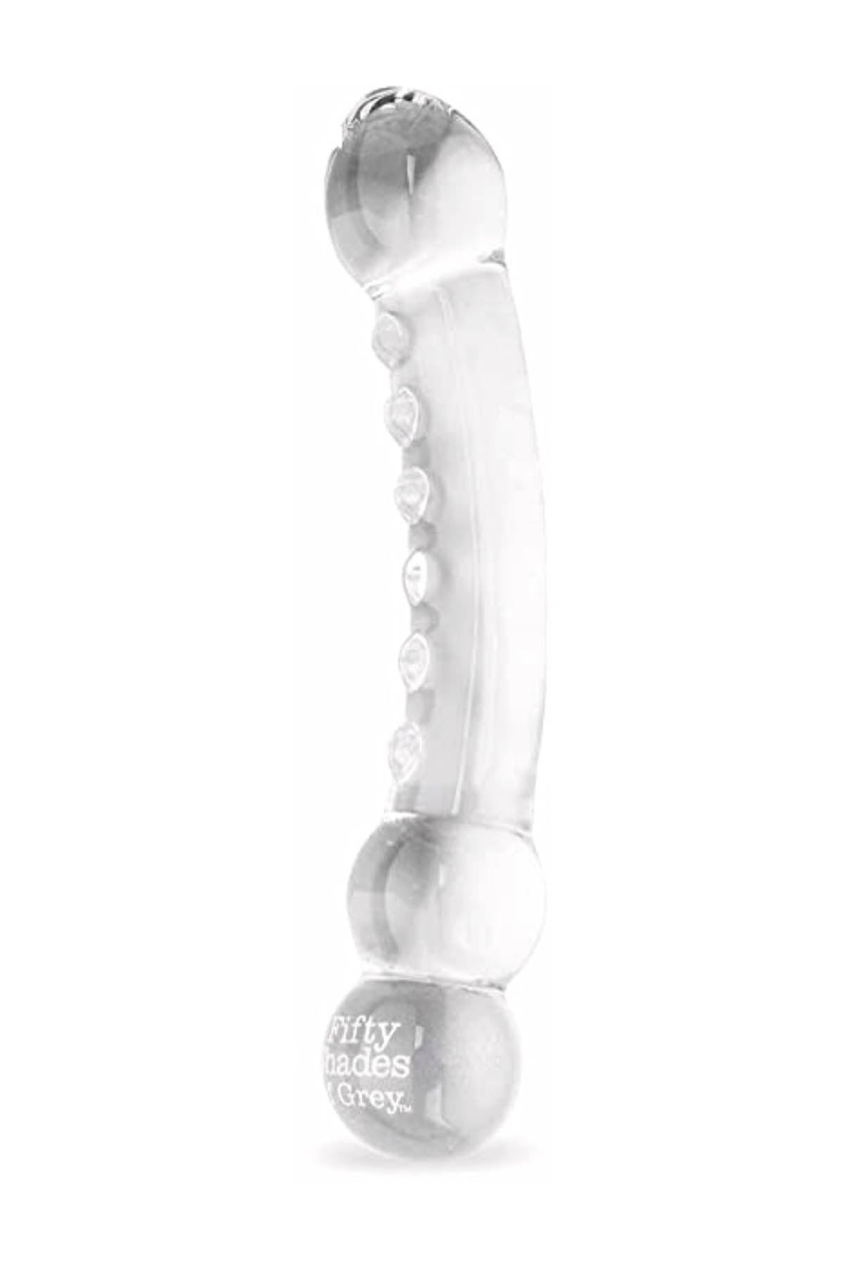 Fifty Shades Drive Me Crazy Glass Dildo