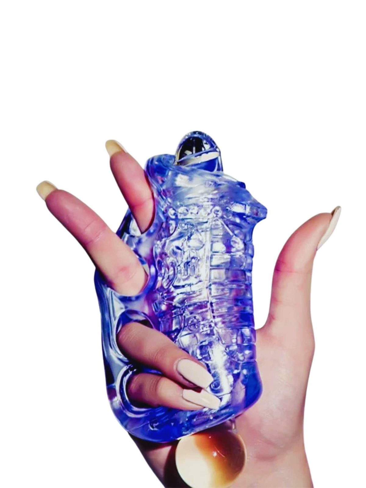 Fleshlight Fleshskins Grip Blue Ice Masturbator With Drying Case