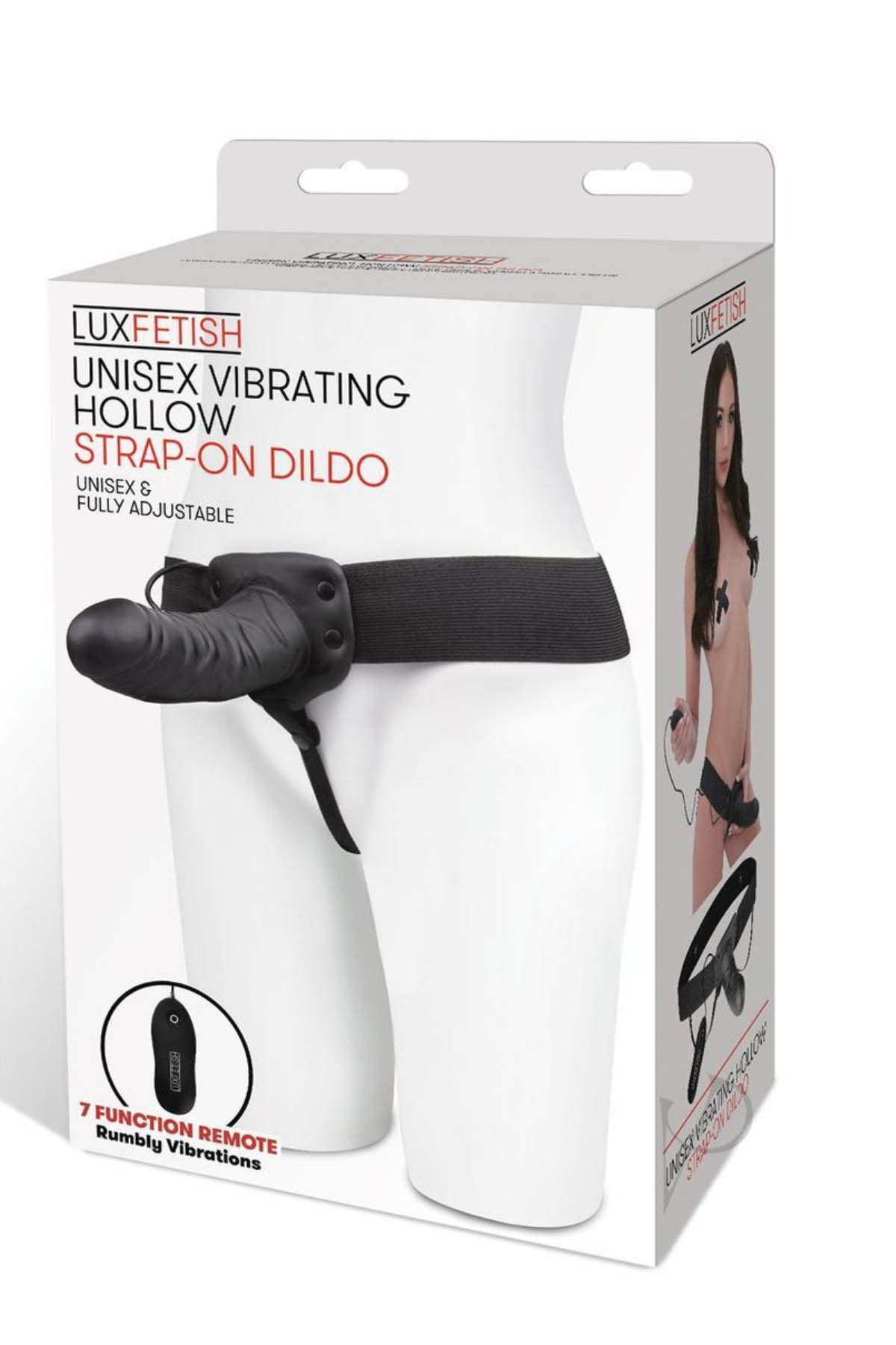 Lux Fetish Lux Unisex Vibrating Hollow Strap-On