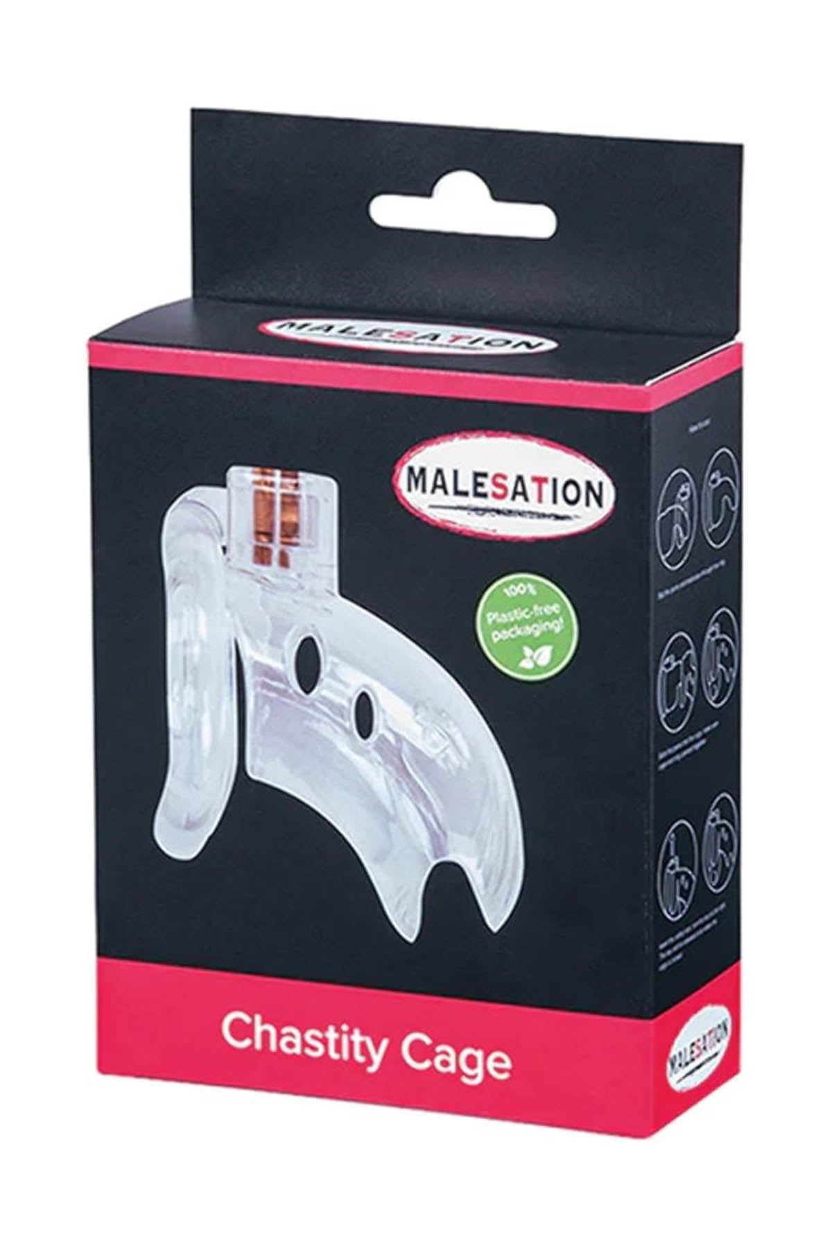 Malesation Chastity Cage - Clear