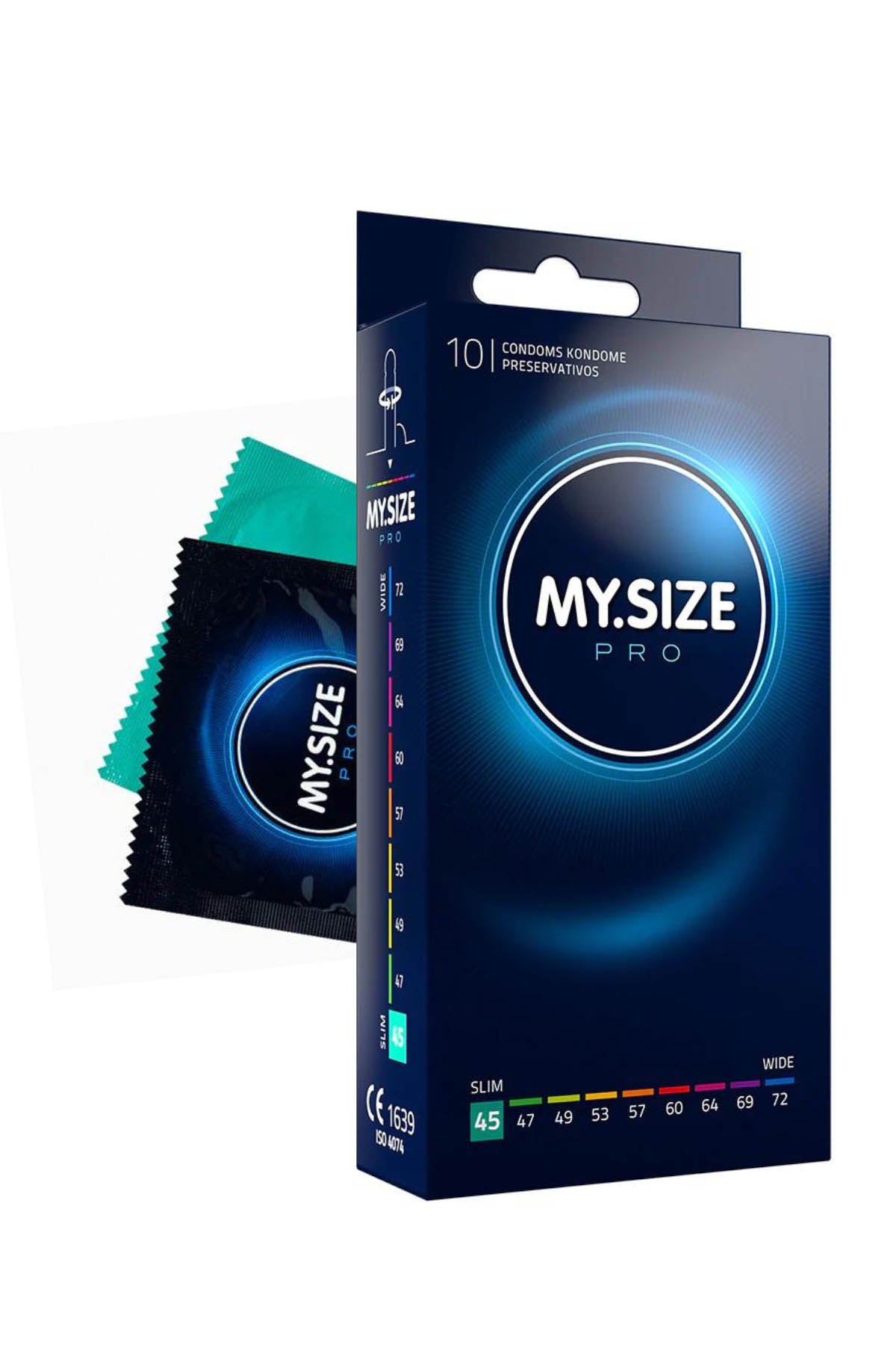 MY.SIZE Pro 45mm Condoms - 10 Pack