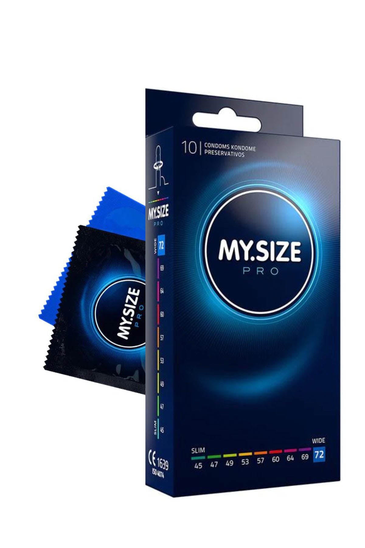 MY.SIZE Pro 72mm Condoms - 10 Pack