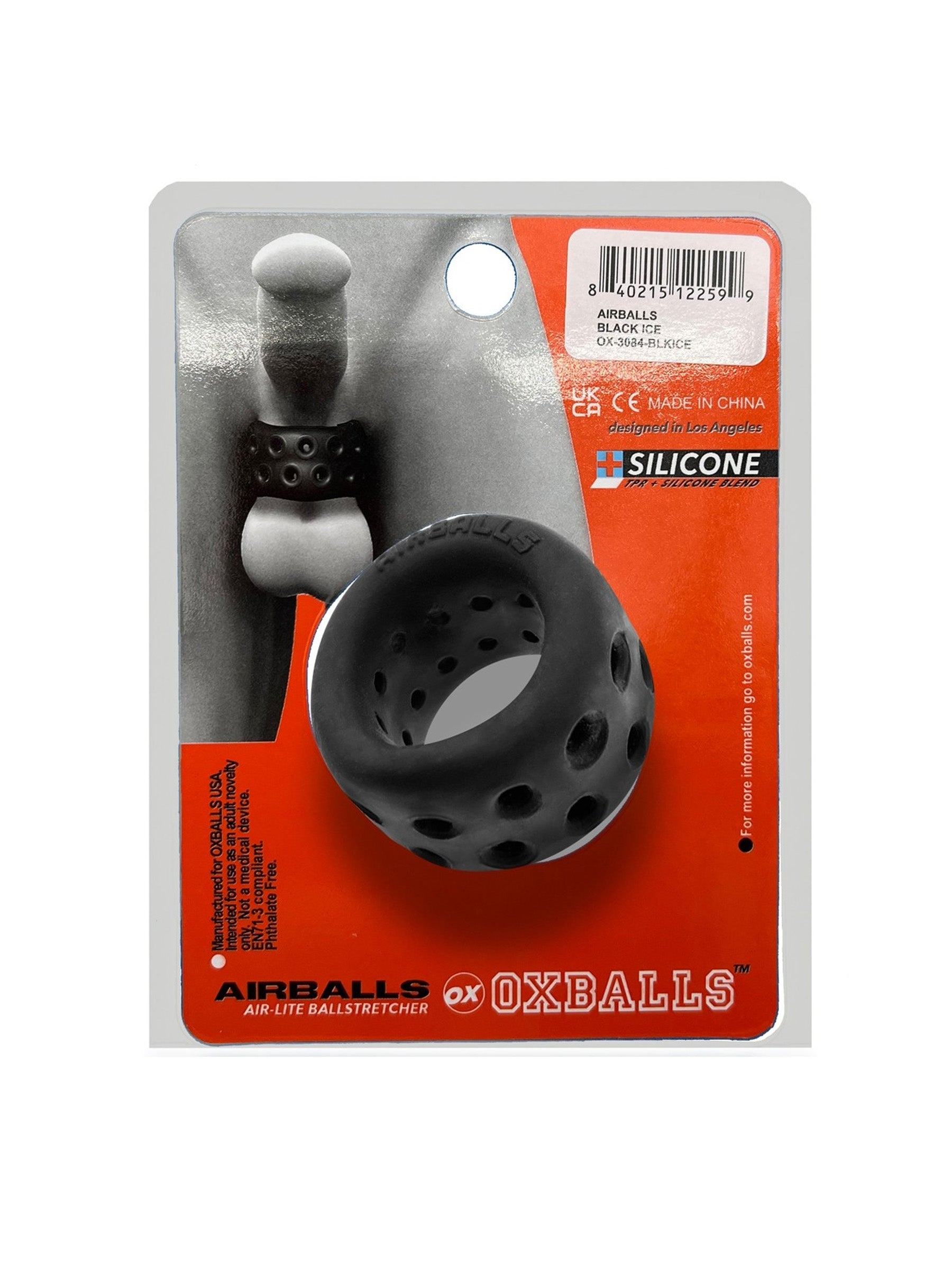 oxballs airballs air lite ice black vented ball stretcher