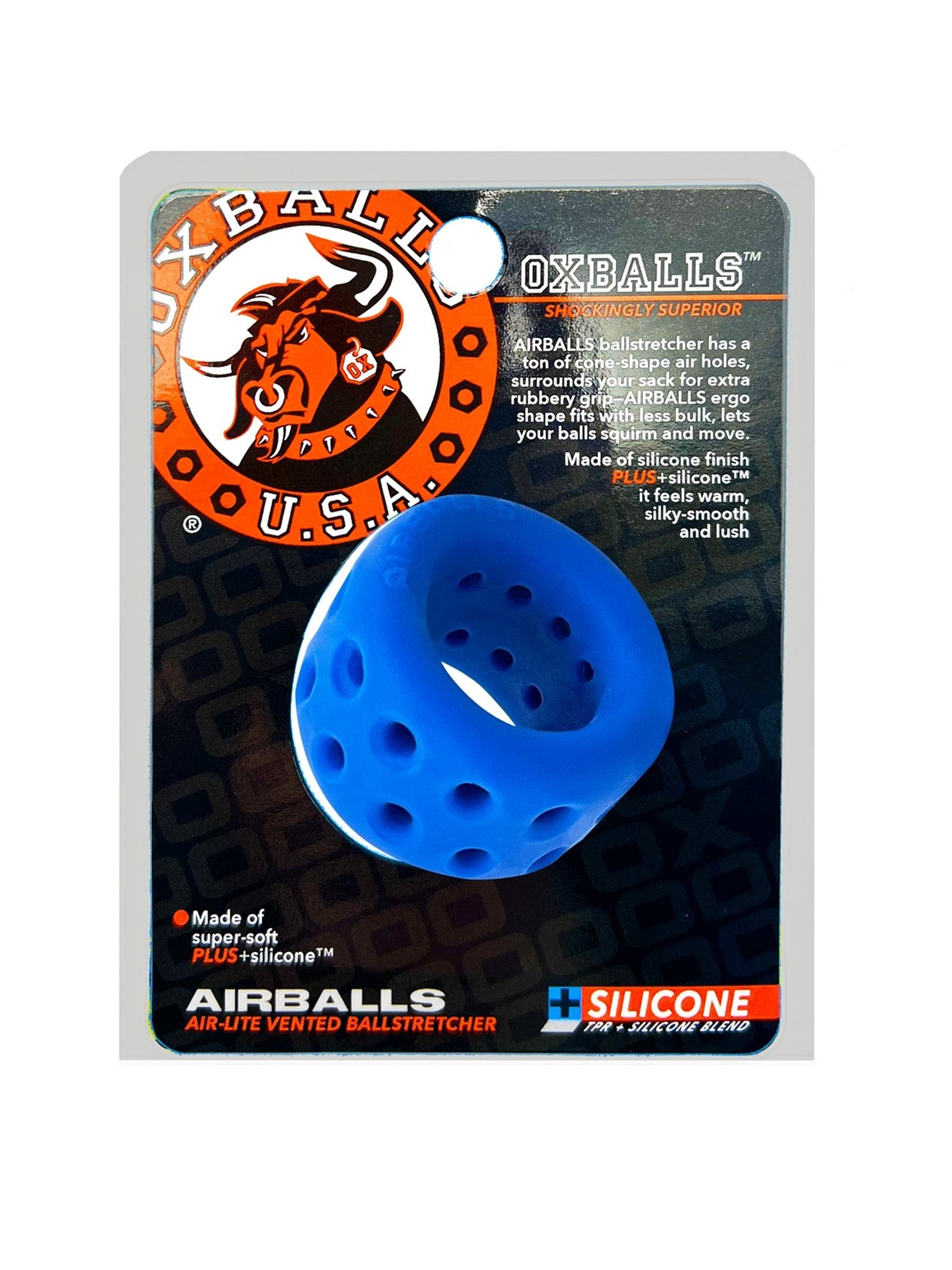oxballs airballs air lite pool blue vented ball stretcher