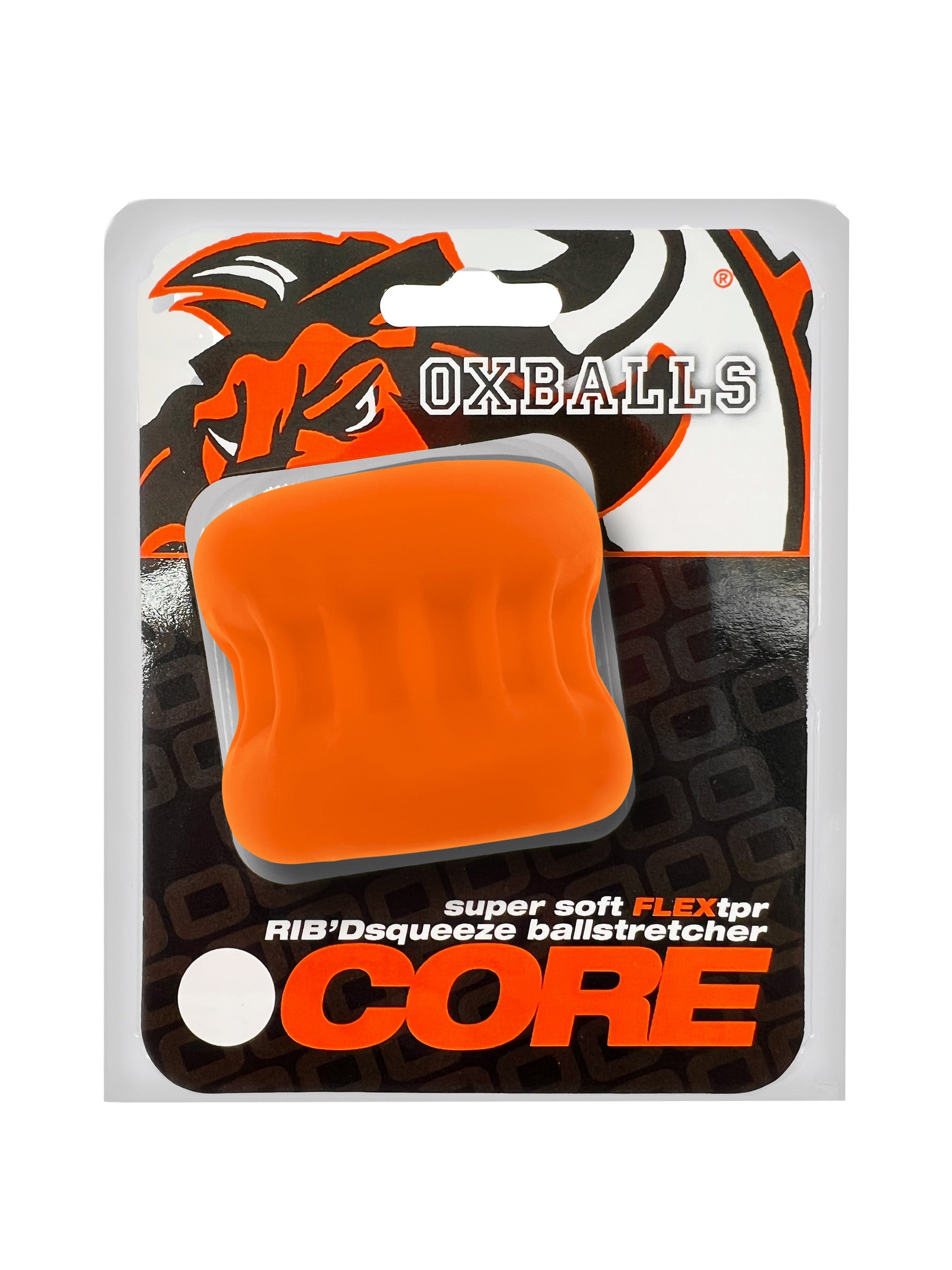 oxballs core grip squeeze ballstretcher orange ice