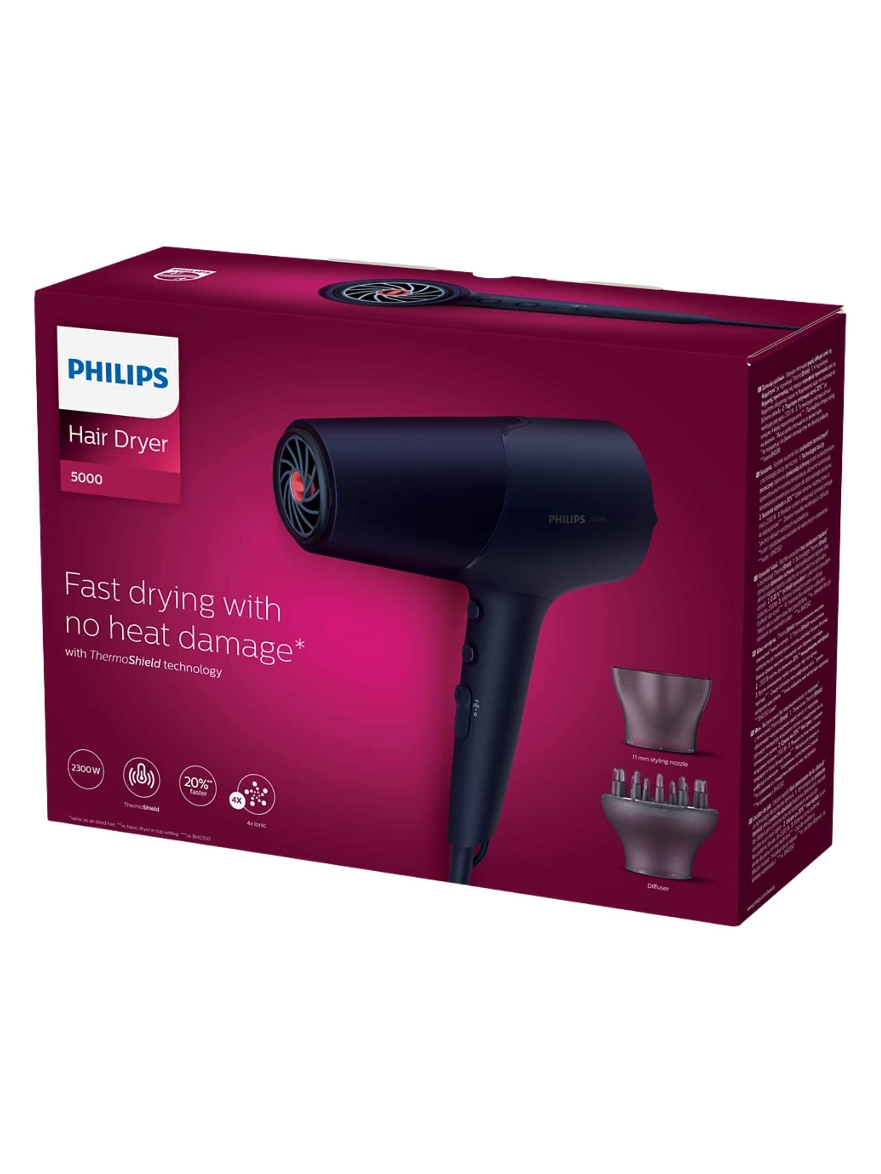 Philips 5000 Series Hair Dryer 2300W  Navy - BHD510/00
