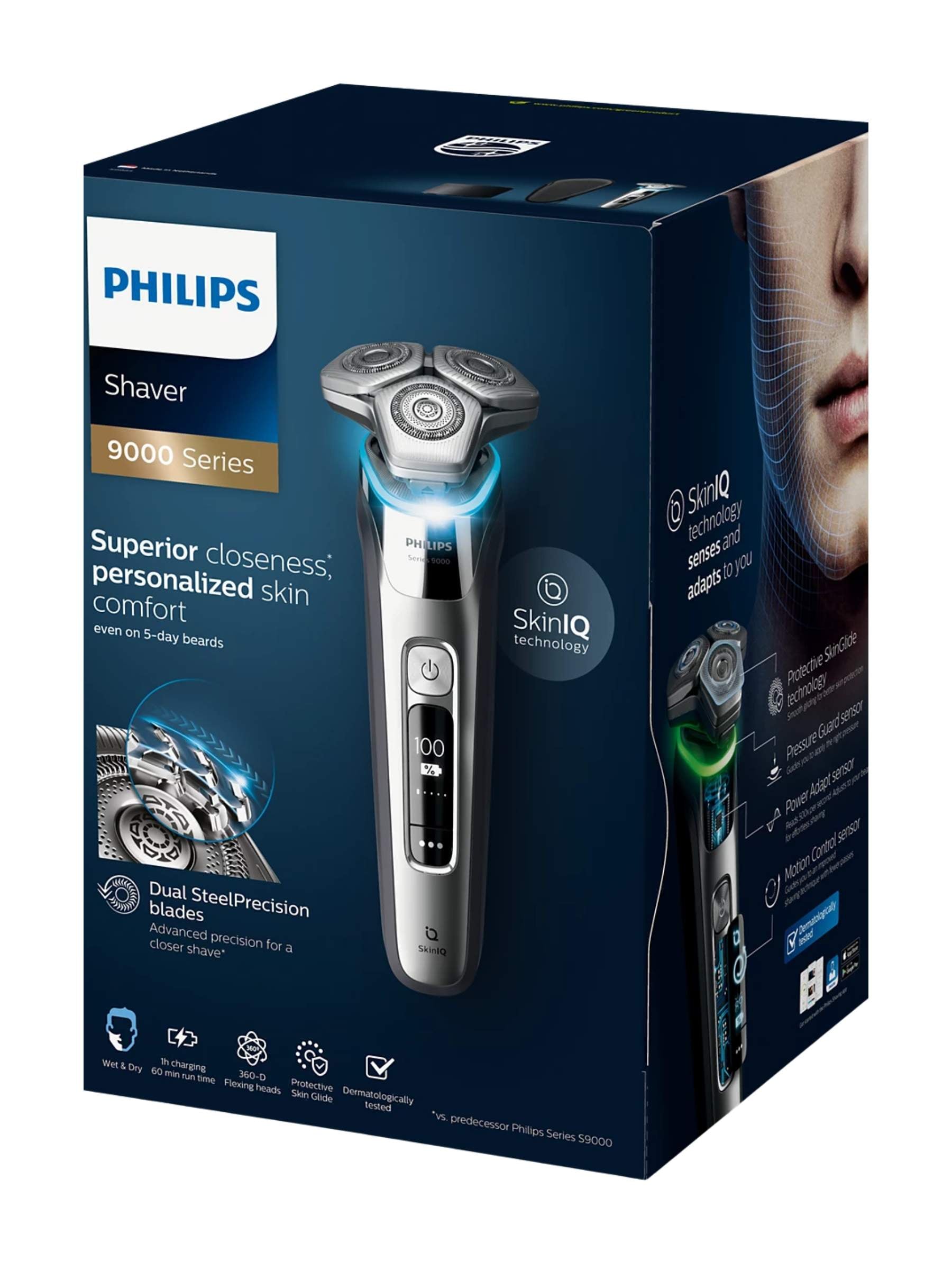 Philips 9000 Series Wet and Dry Electric Shaver With SkinIQ - S9985/50