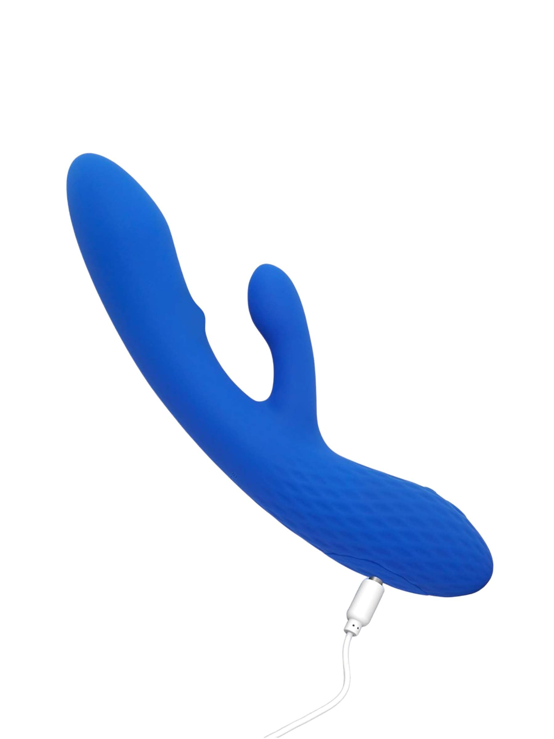 Plus One Luxe Dual Massager - Rechargeable Rabbit Vibrator - Blue