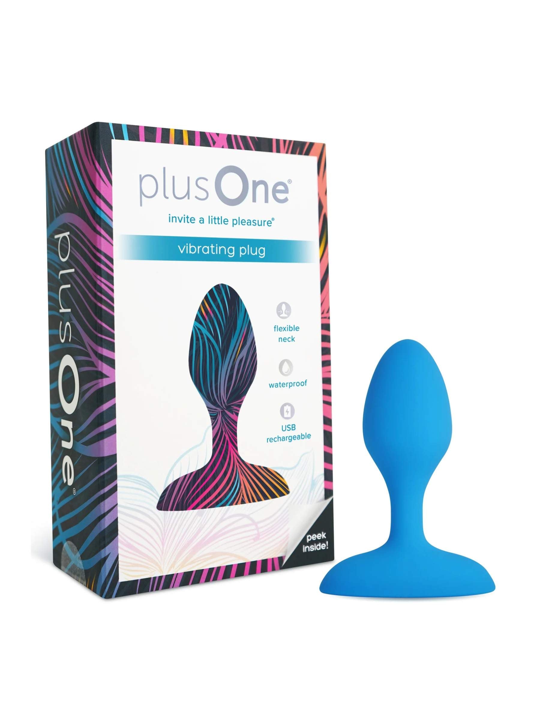plusOne Vibrating Anal Plug - Blue