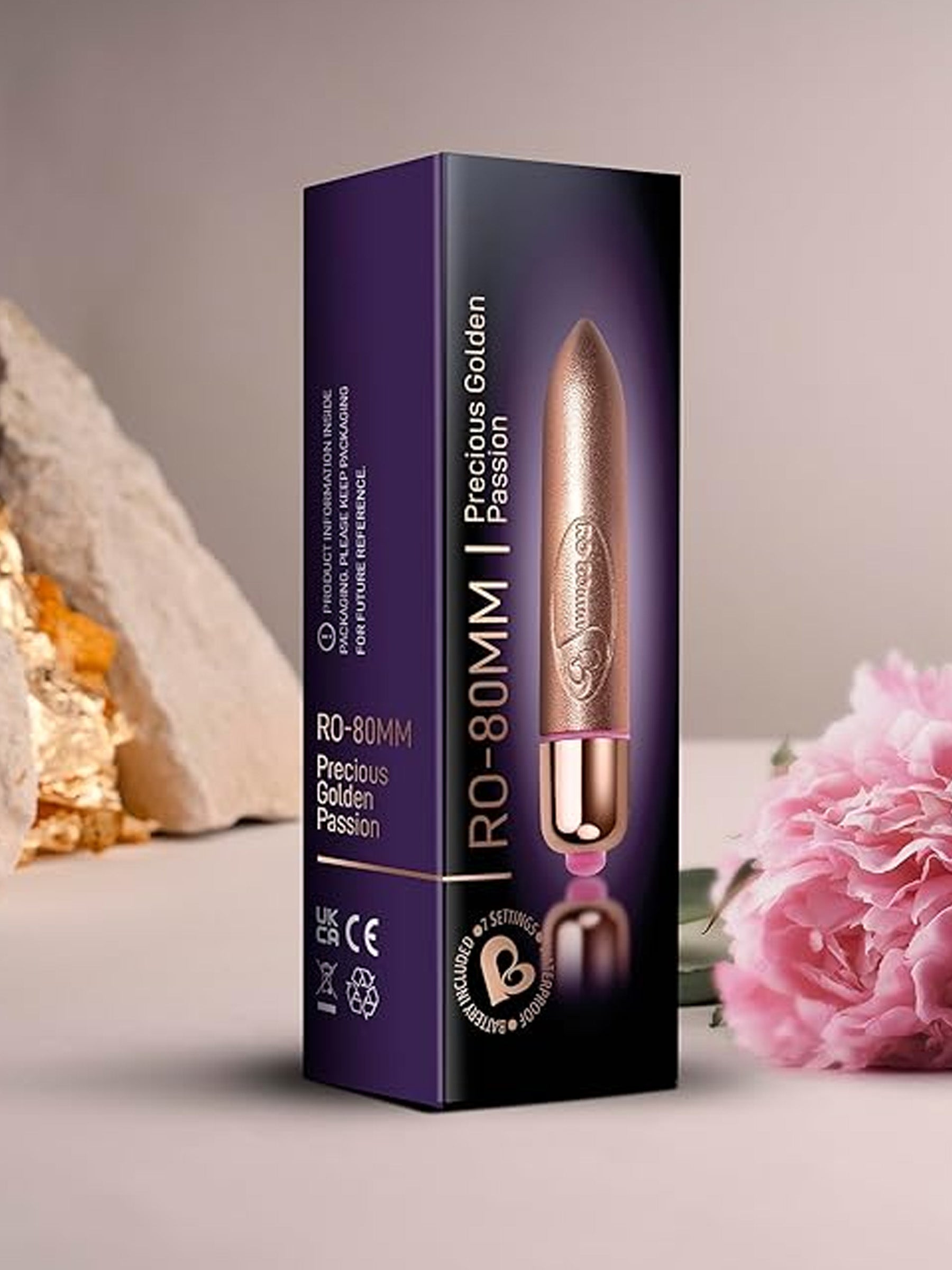 rocks off ro 80mm rose gold bullet vibrator