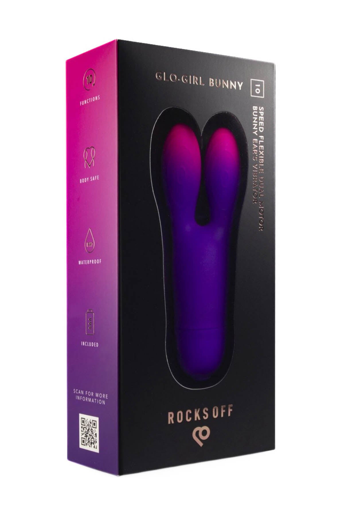Rocks Off Glo Girl Bunny - Mini Vibrator