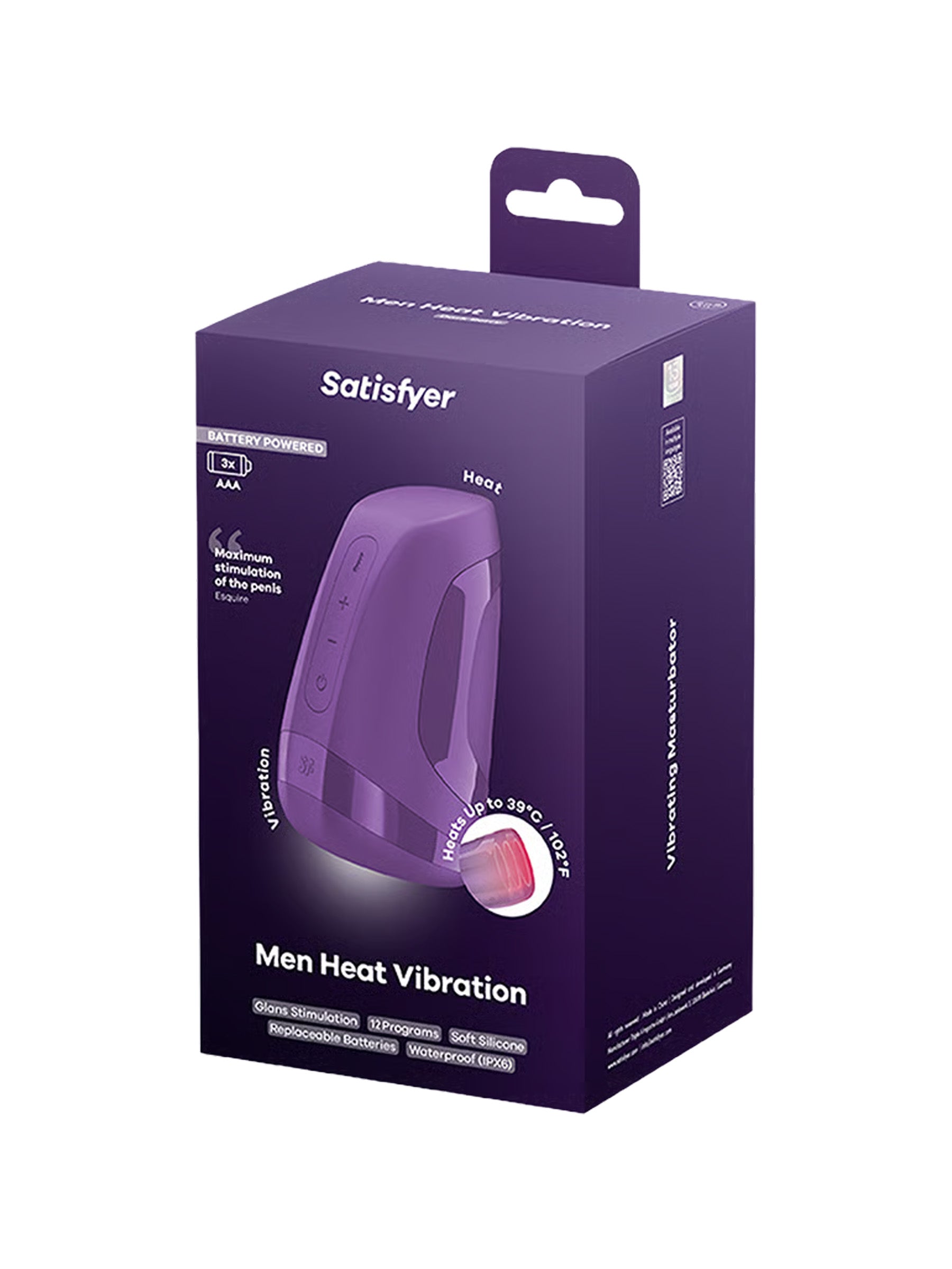 Satisfyer Men Heat - Male Masturbator - Dark Berry