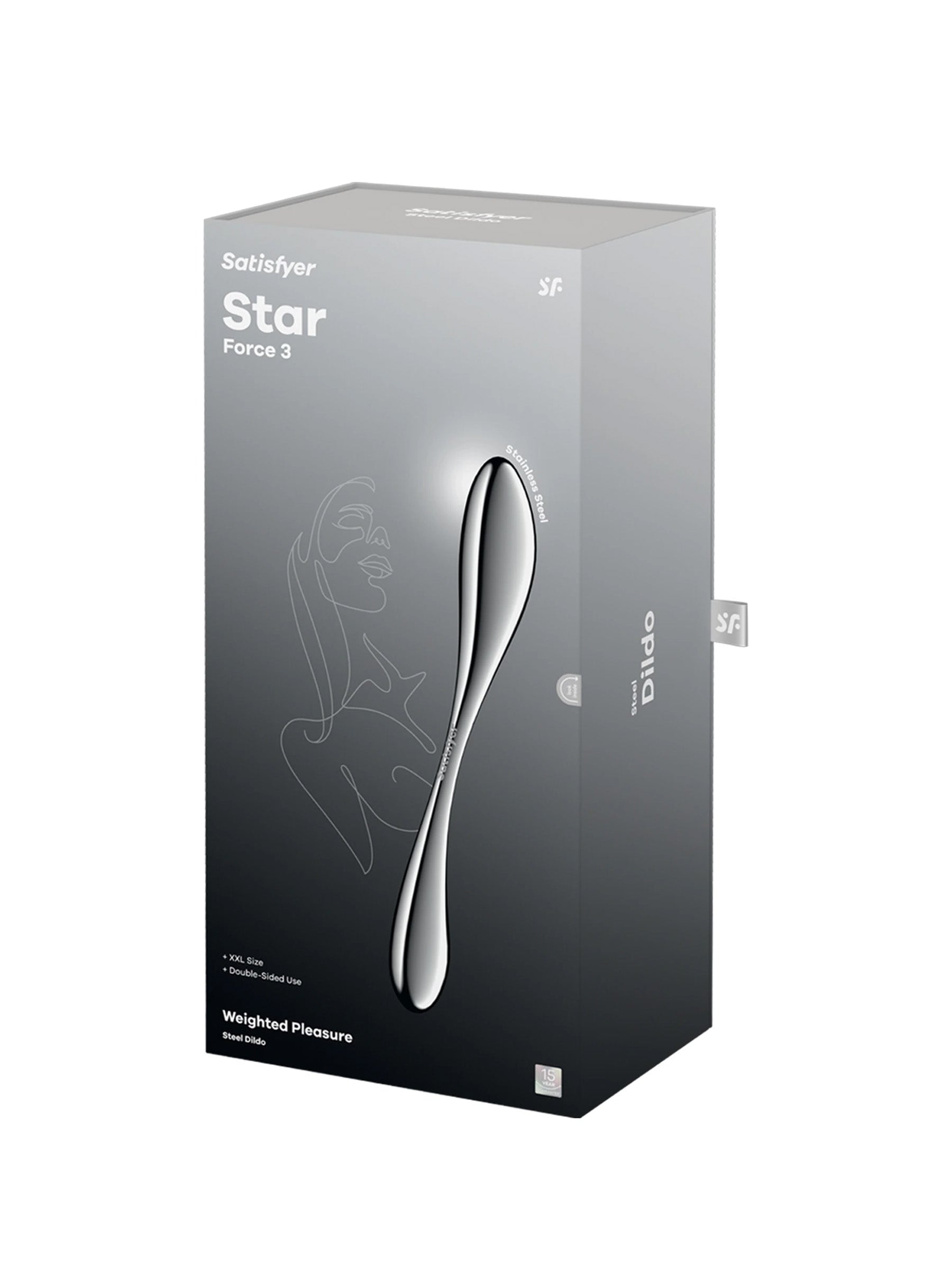 Satisfyer Star Force 3 - Stainless Steel Dual- Ended Dildo 