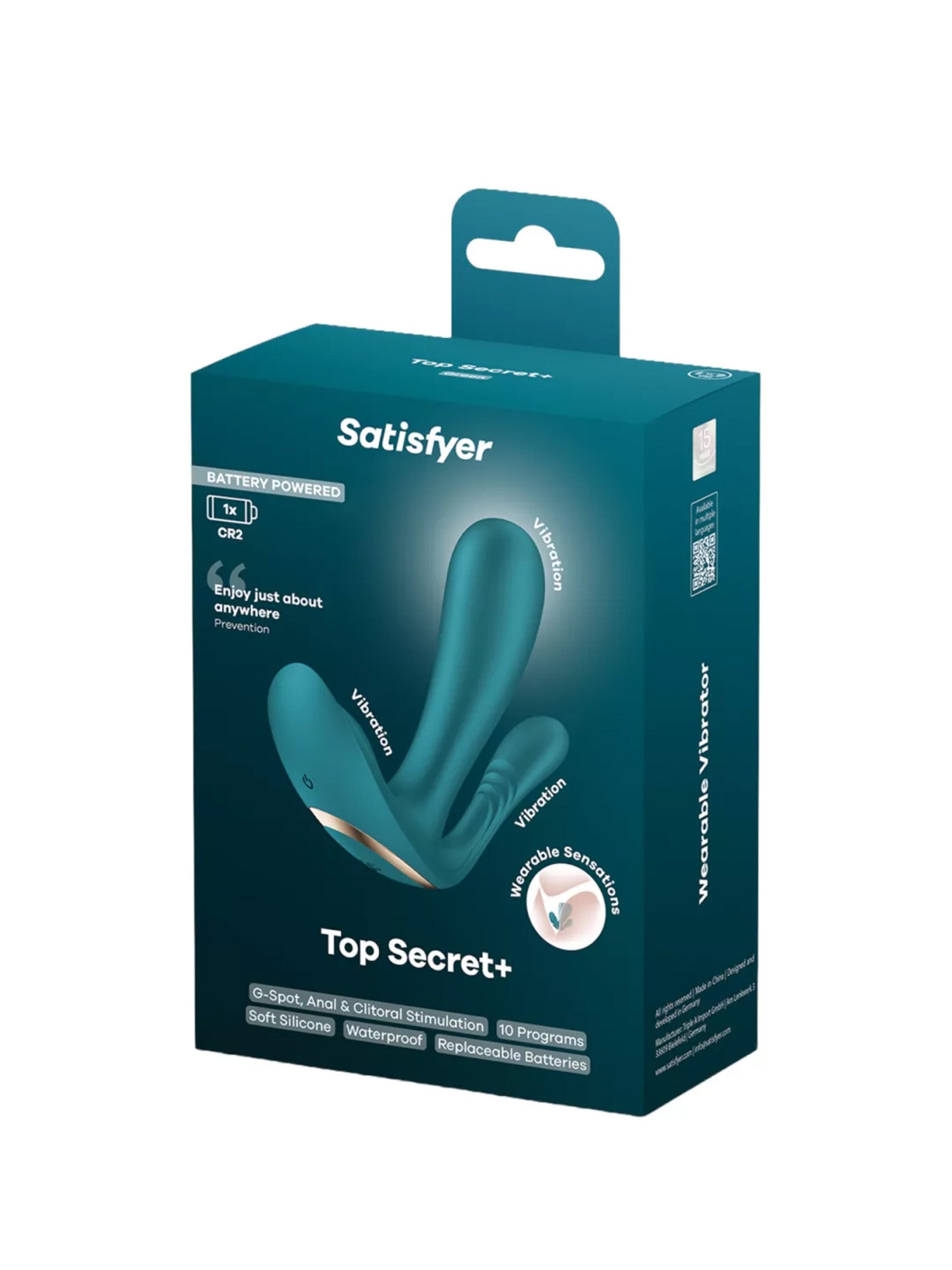 Satisfyer Top Secret+ Wearable G-Spot Vibrator -  Teal